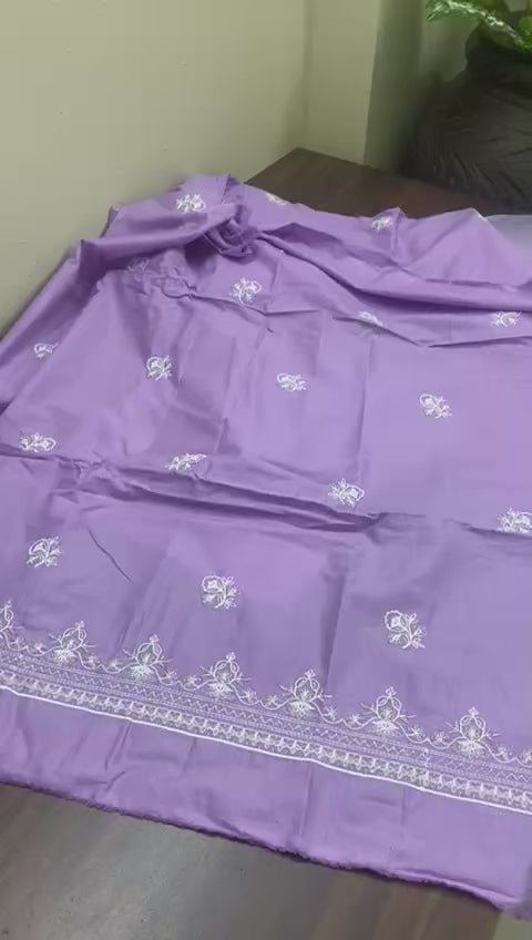 Unstitched 2 piece emroidered shirt & trouser