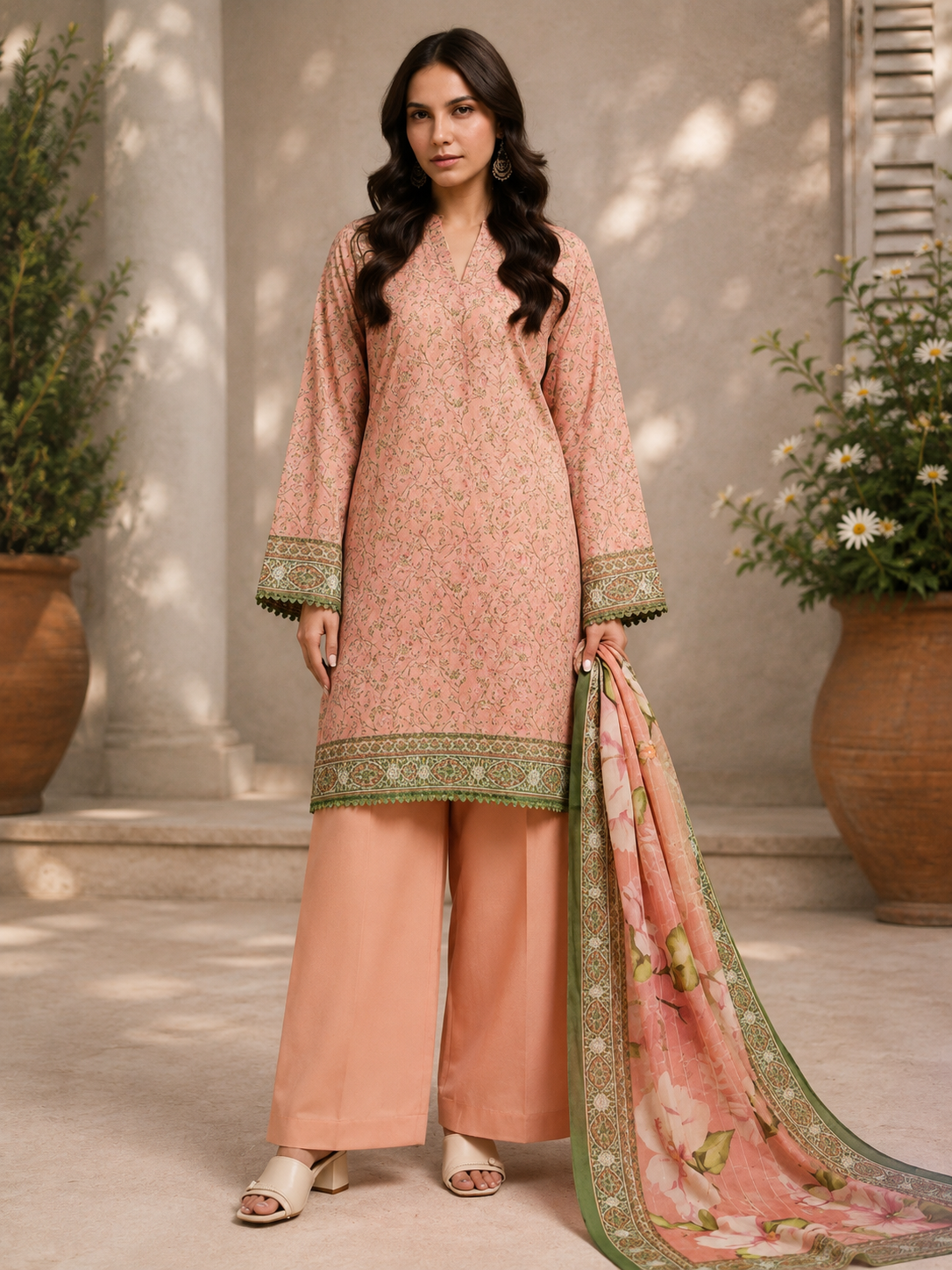 Khaadi 3 Piece Printed Lawn Suit Women’s Unstitched Lawn Collection