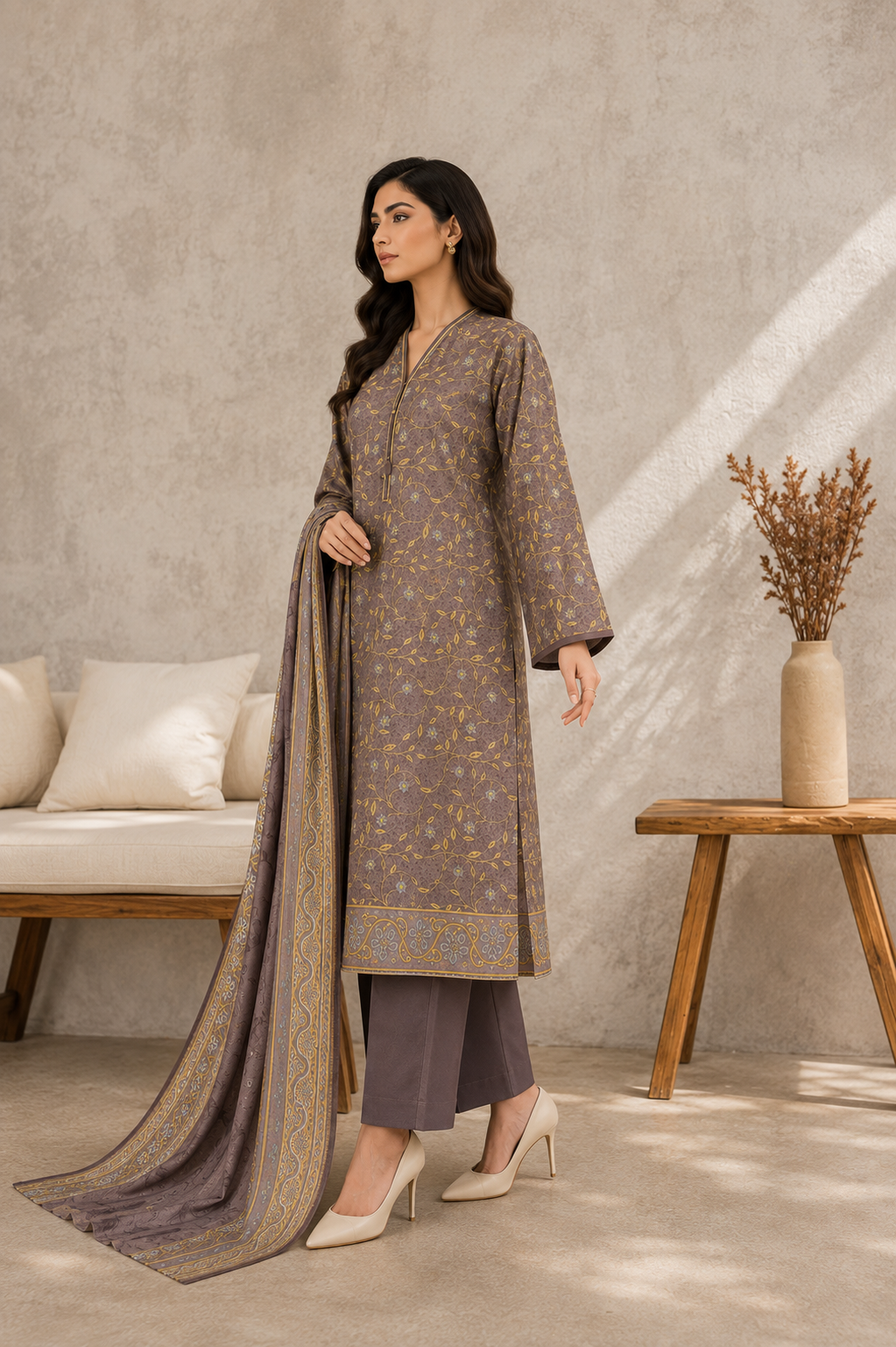 MTJ Tariq Jamil 3 Piece Printed Lawn Suit | Premium Unstitched Summer Collection 2026