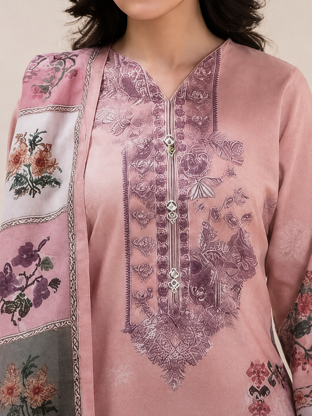 Beechtree Morbagh 3 Piece Printed Lawn Suit | Unstitched Lawn Collection