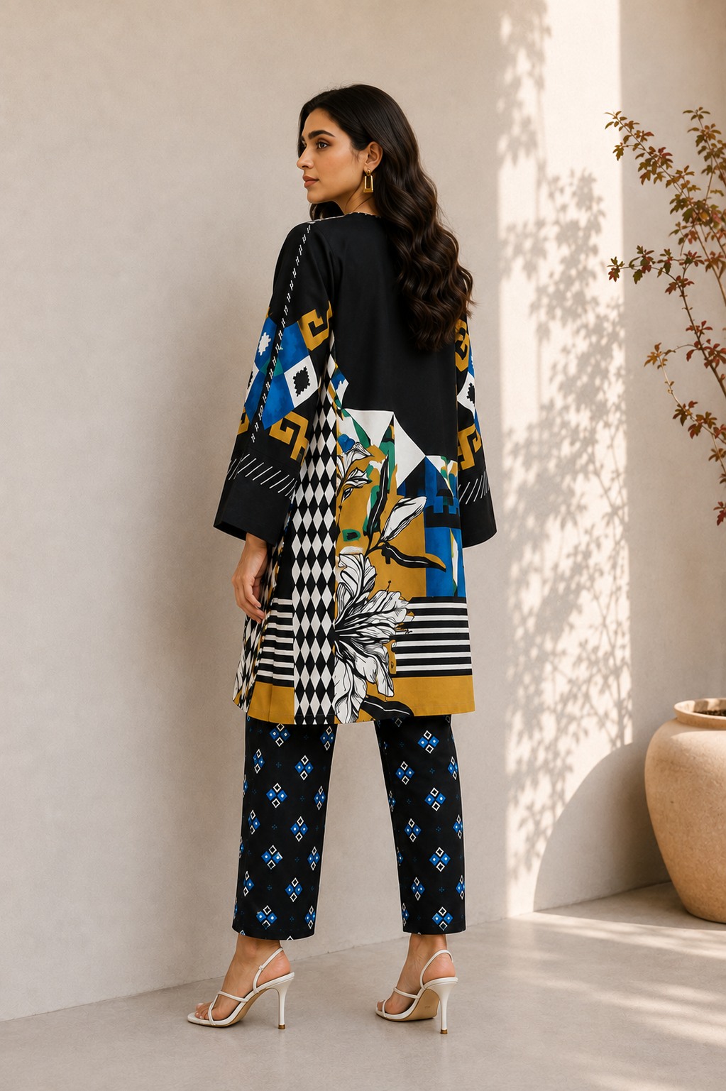 Alkaram Printed 2 Piece Unstitched Lawn Suit for Women | Printed Shirt & Trouser