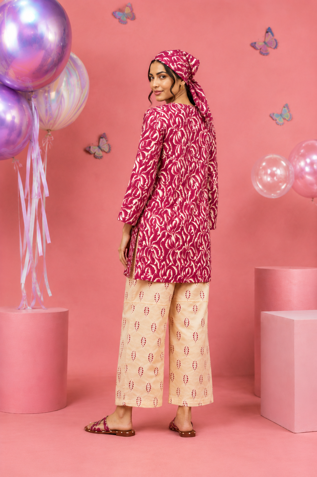 Regalia Cocoon 6 Chapter Floral Printed UNSTITCHED SUIT Printed 2 Piece Suit for Women