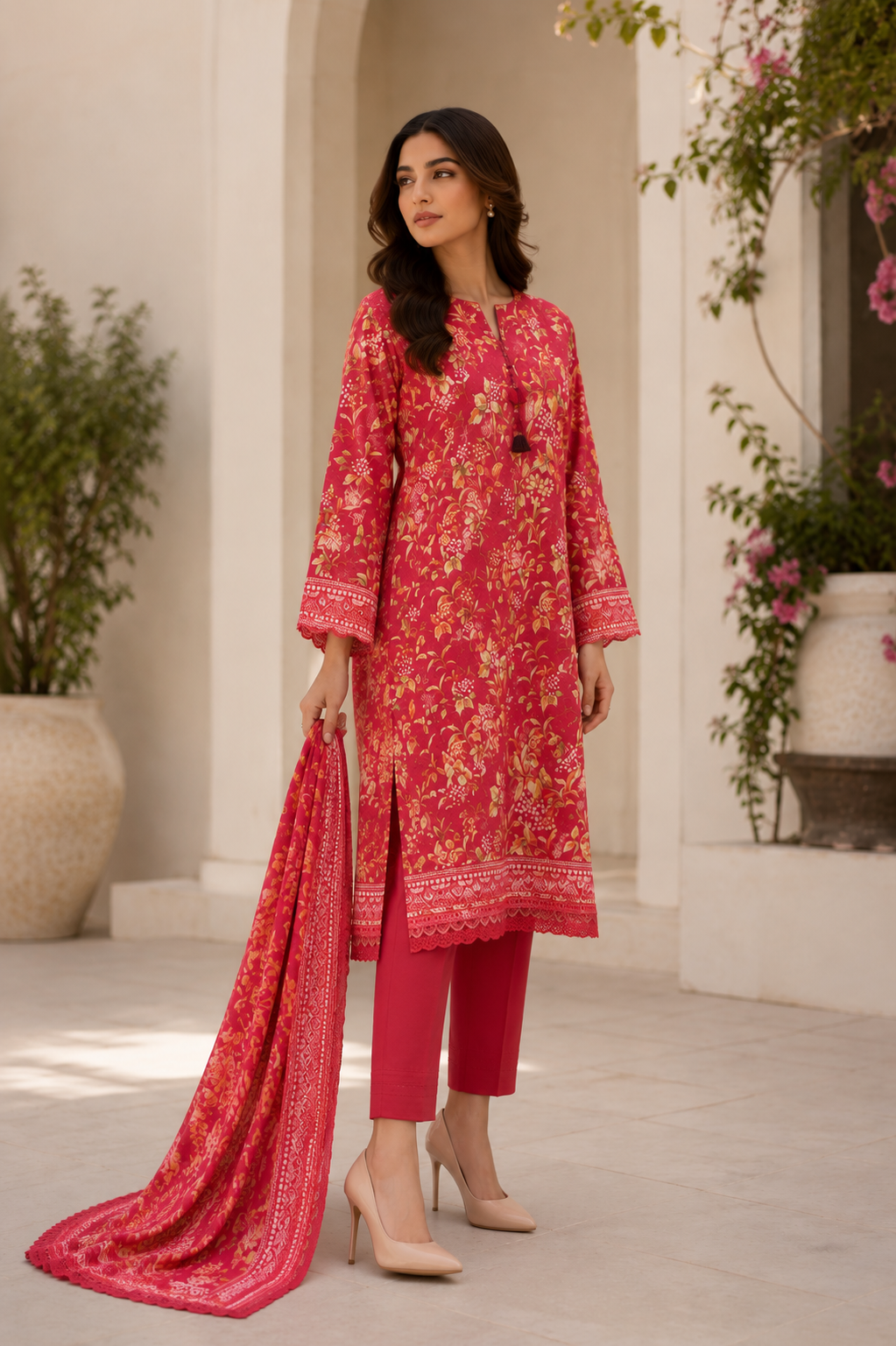 MTJ Tariq Jamil 3 Piece Printed Lawn Suit | Premium Unstitched Summer Collection 2026