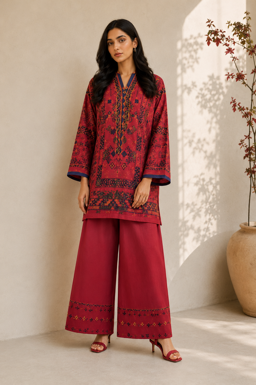 Alkaram Printed 2 Piece Unstitched Lawn Suit for Women | Printed Shirt & Trouser