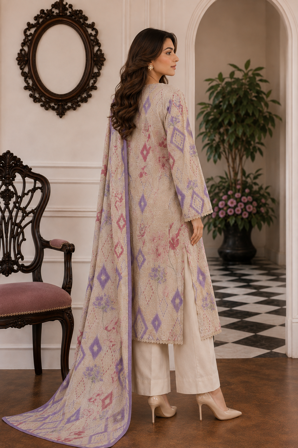 MTJ Tariq Jamil 3 Piece Printed Lawn Suit | Premium Unstitched Summer Collection 2026