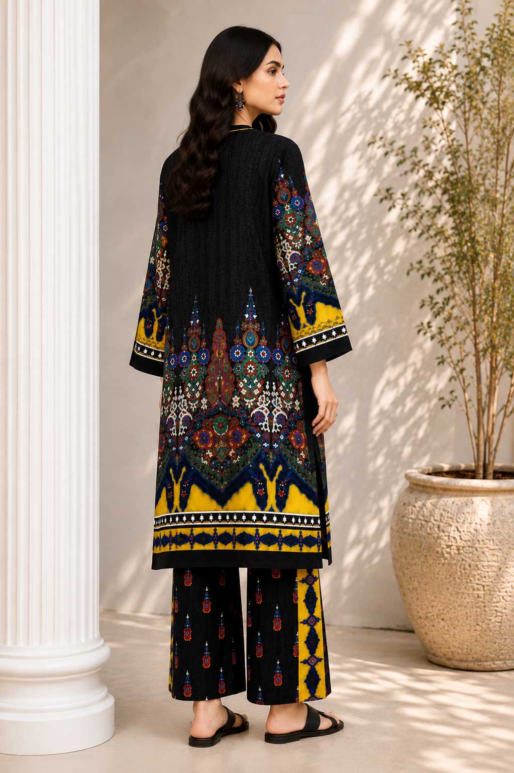 Alkaram Printed 2 Piece Unstitched Lawn Suit for Women | Printed Shirt & Trouser