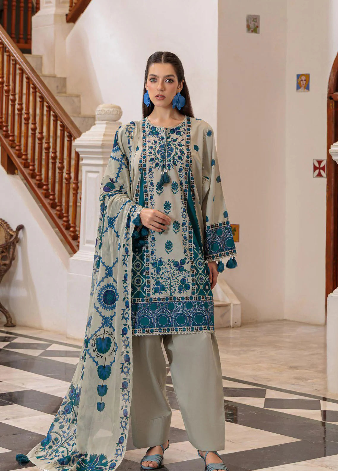 GULAHMED DIGITAL PRINTED LAWN 3 PIECE UNSTITCHED SUIT