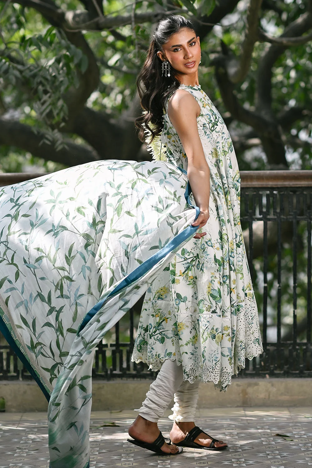 GulAhmed 3-Piece Summer Lawn Suit – Embroidered Printed Shirt with Lawn Dupatta & Dyed Trouser