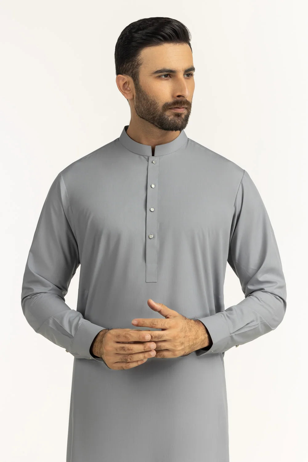GulAhmed Men’s Unstitched Suit | Superior Quality Soft Cotton Men’s Collection /Grey
