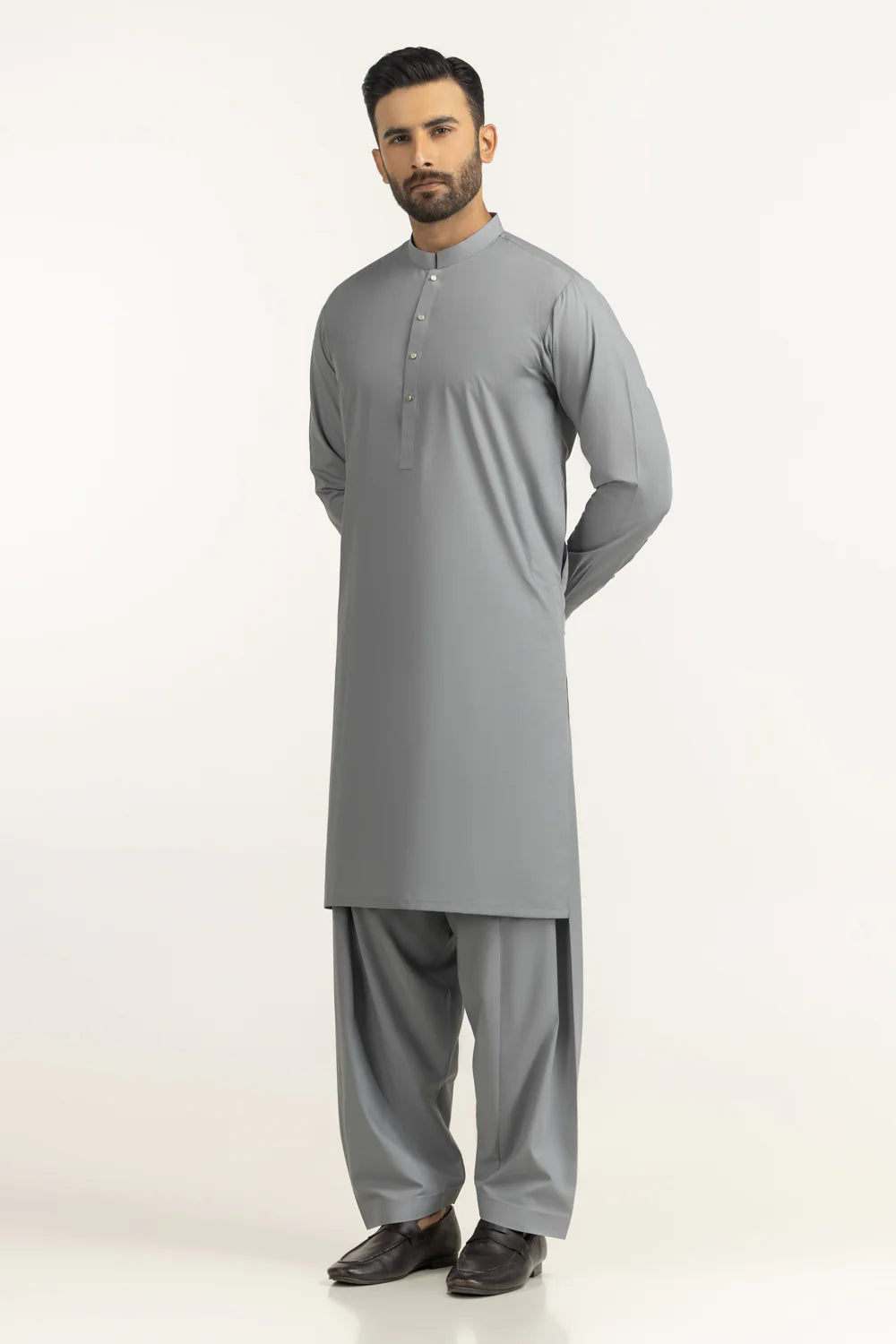 GulAhmed Men’s Unstitched Suit | Superior Quality Soft Cotton Men’s Collection /Grey
