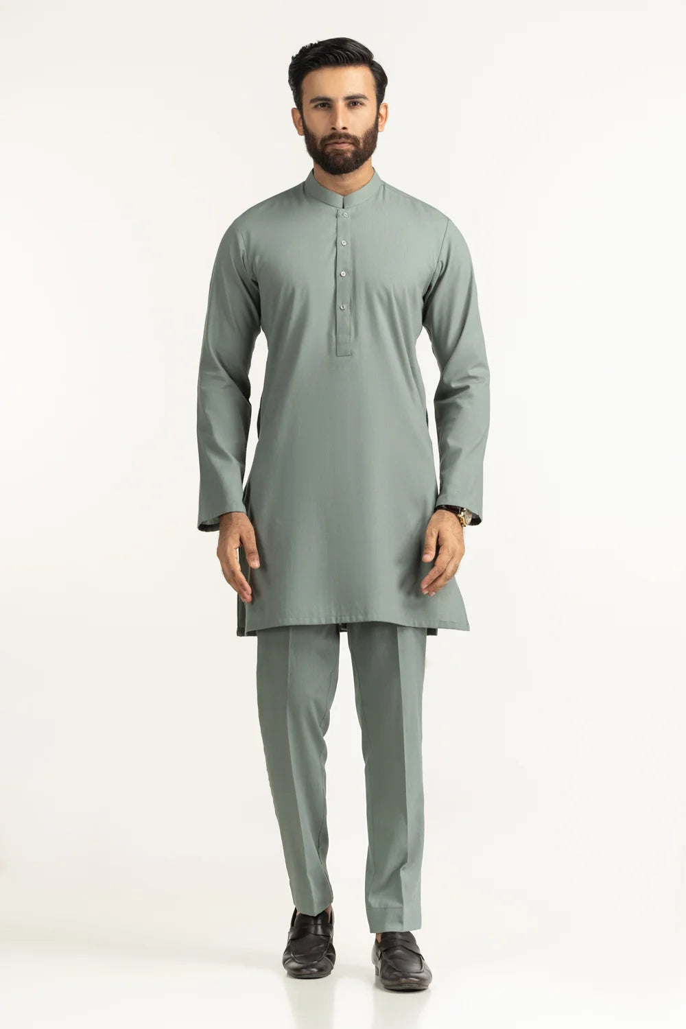 GulAhmed Men’s Unstitched Suit | Superior Quality Soft Cotton Men’s Collection /Muted Light Grey
