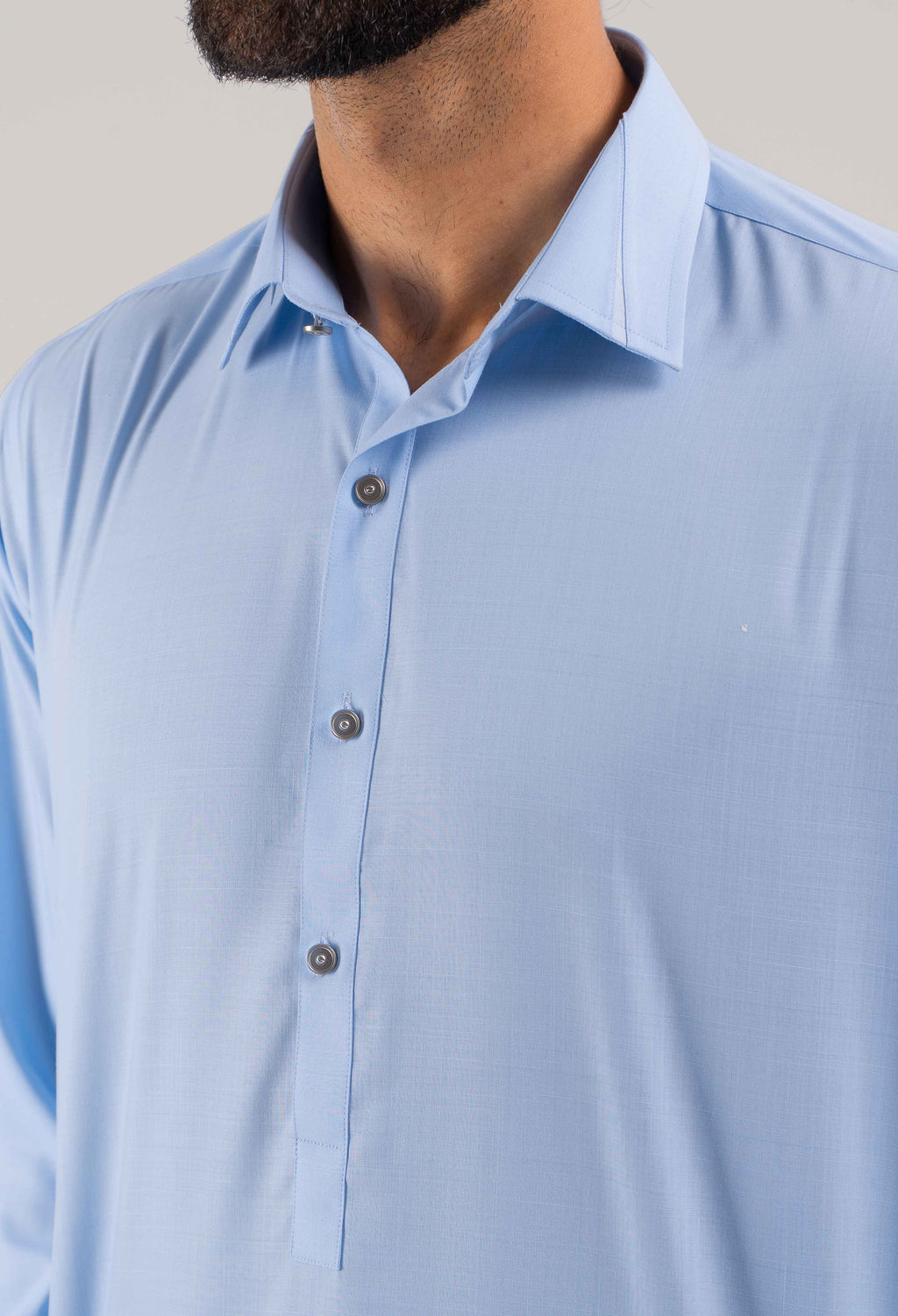 Zellbury Titanium Men’s Unstitched Soft Cotton Suit – Premium Men’s Collection / Sky Blue