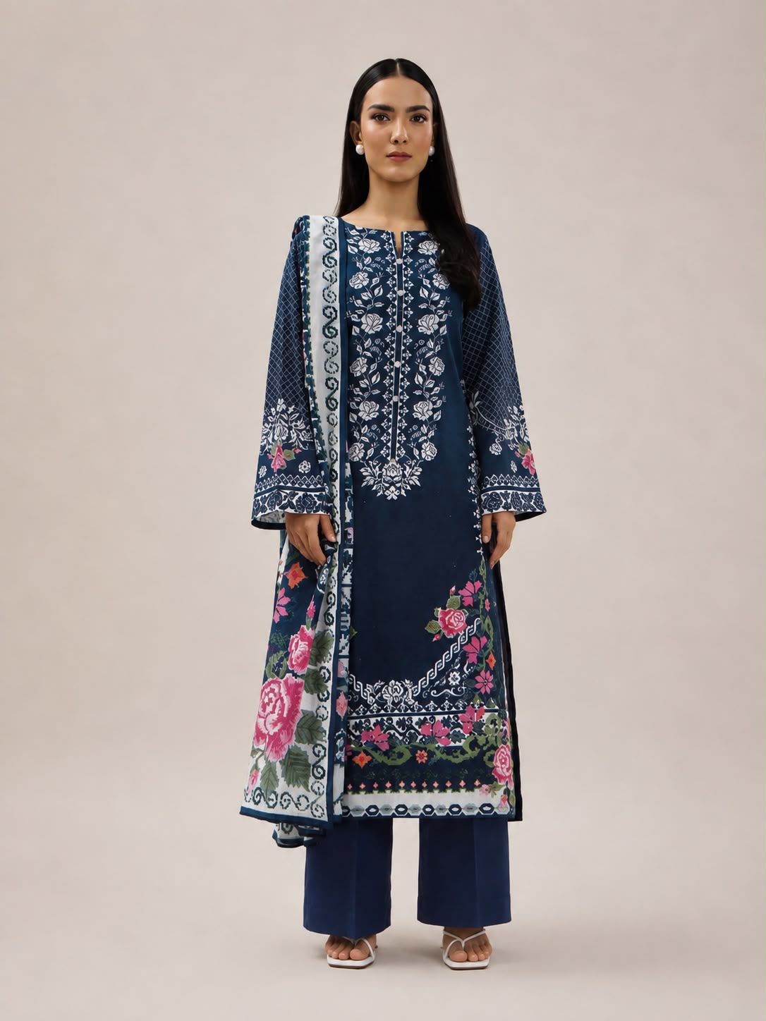 Beechtree Morbagh 3 Piece Printed Lawn Suit | Unstitched Lawn Collection
