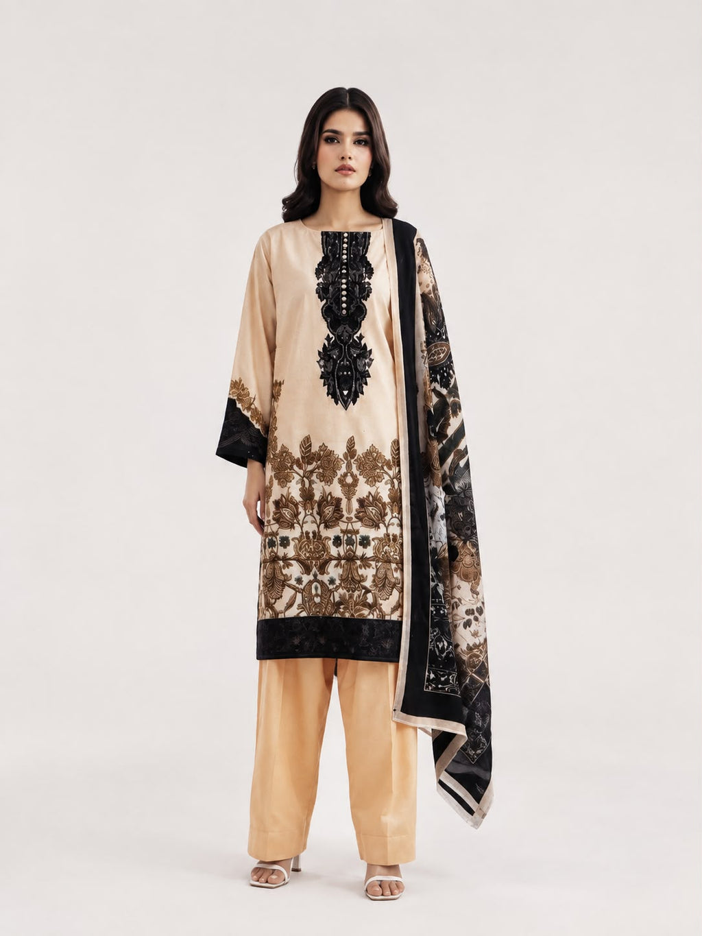 Beechtree Morbagh 3 Piece Printed Lawn Suit | Unstitched Lawn Collection