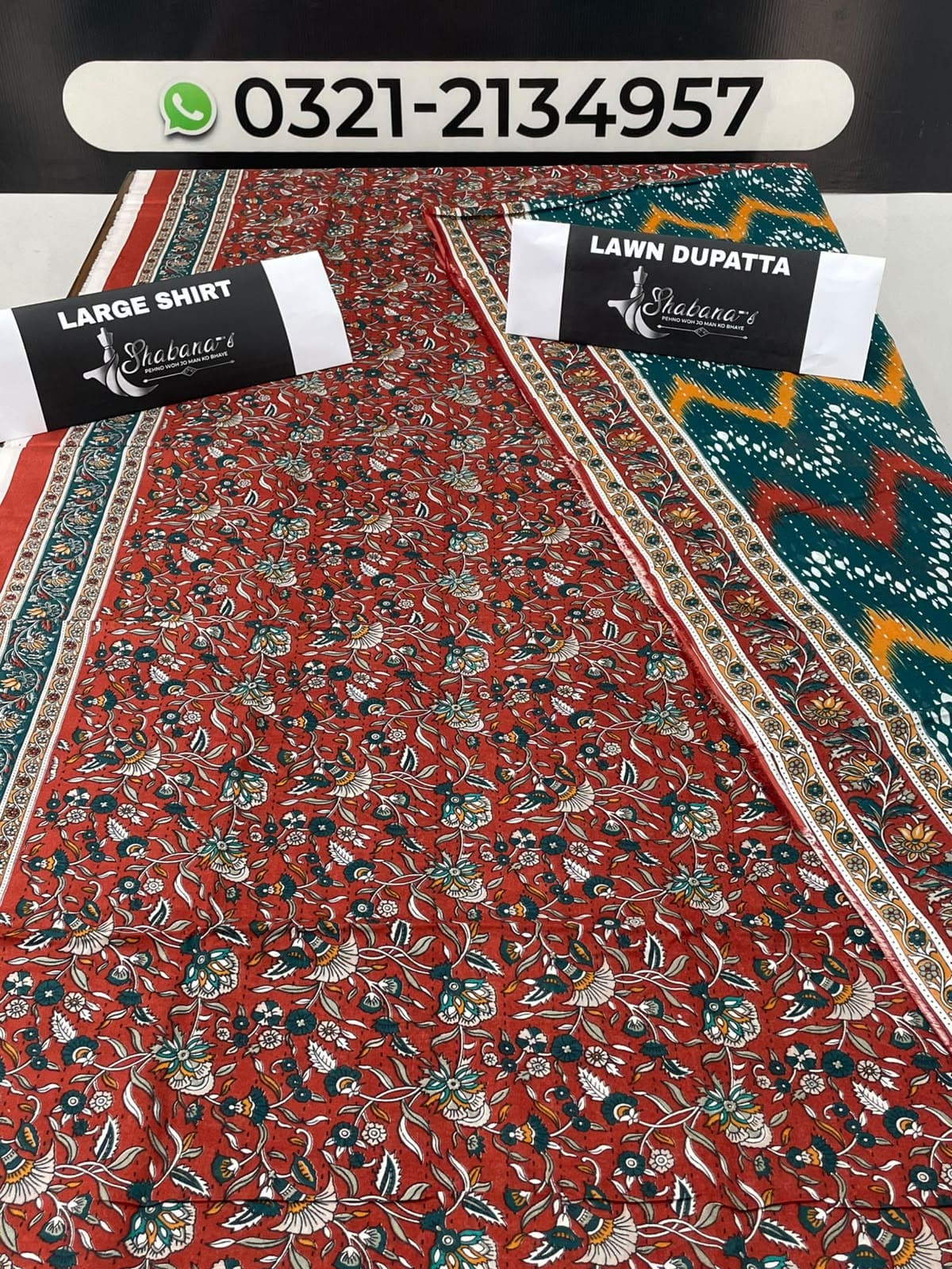 2-Piece Printed Lawn Shirt & Dupatta – Elegant Unstitched |Lawn Suit