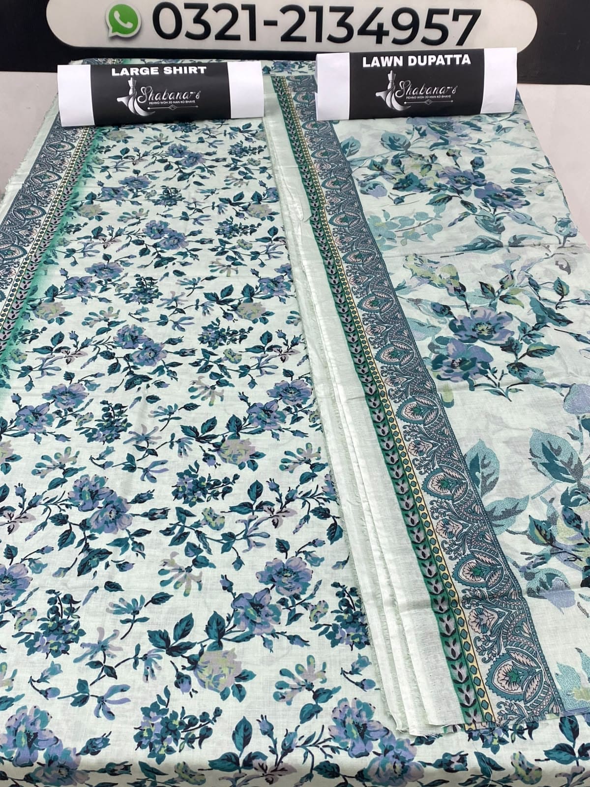 2-Piece Printed Lawn Shirt & Dupatta – Elegant Unstitched |Lawn Suit