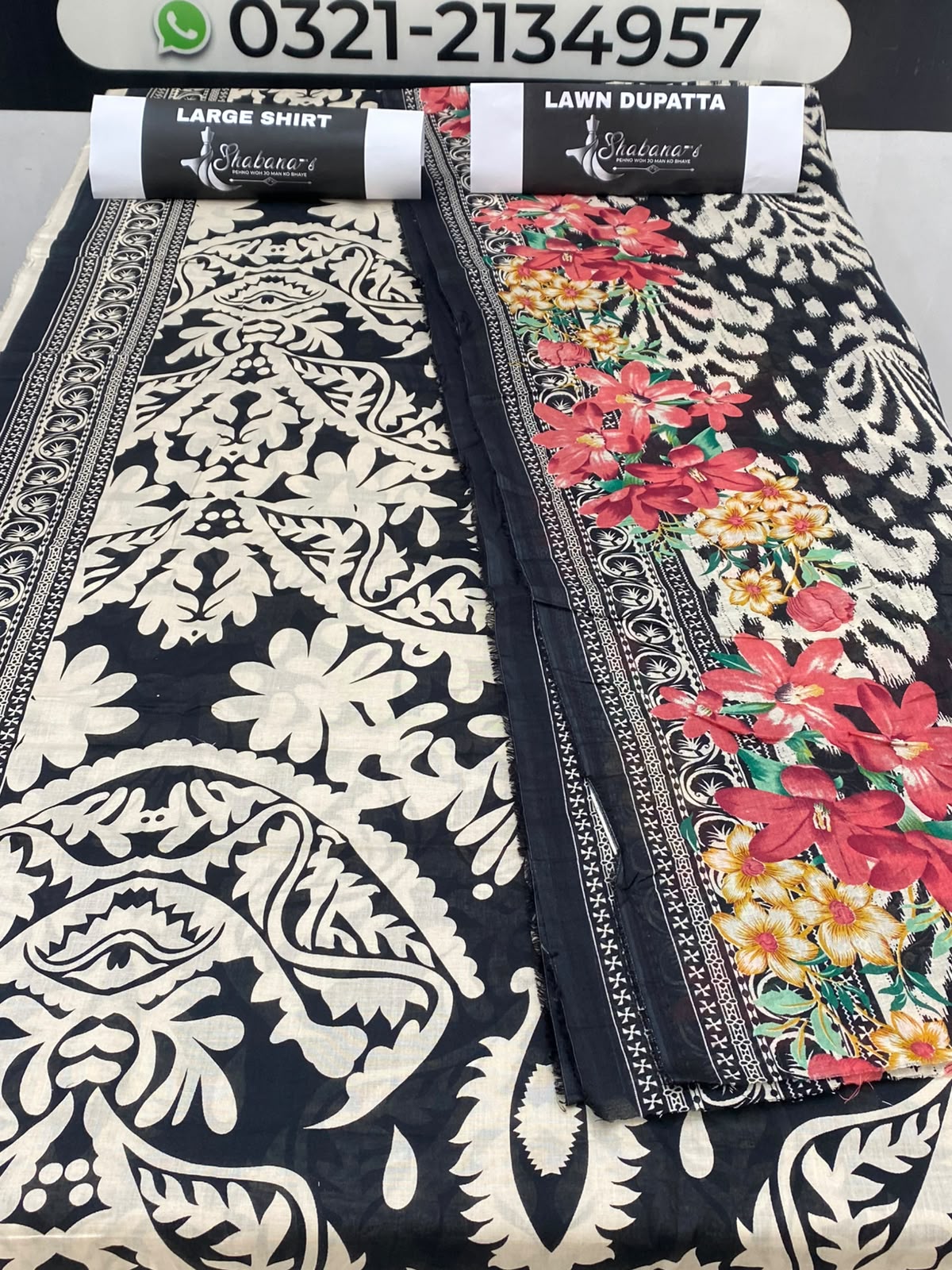 2-Piece Printed Lawn Shirt & Dupatta – Elegant Unstitched |Lawn Suit