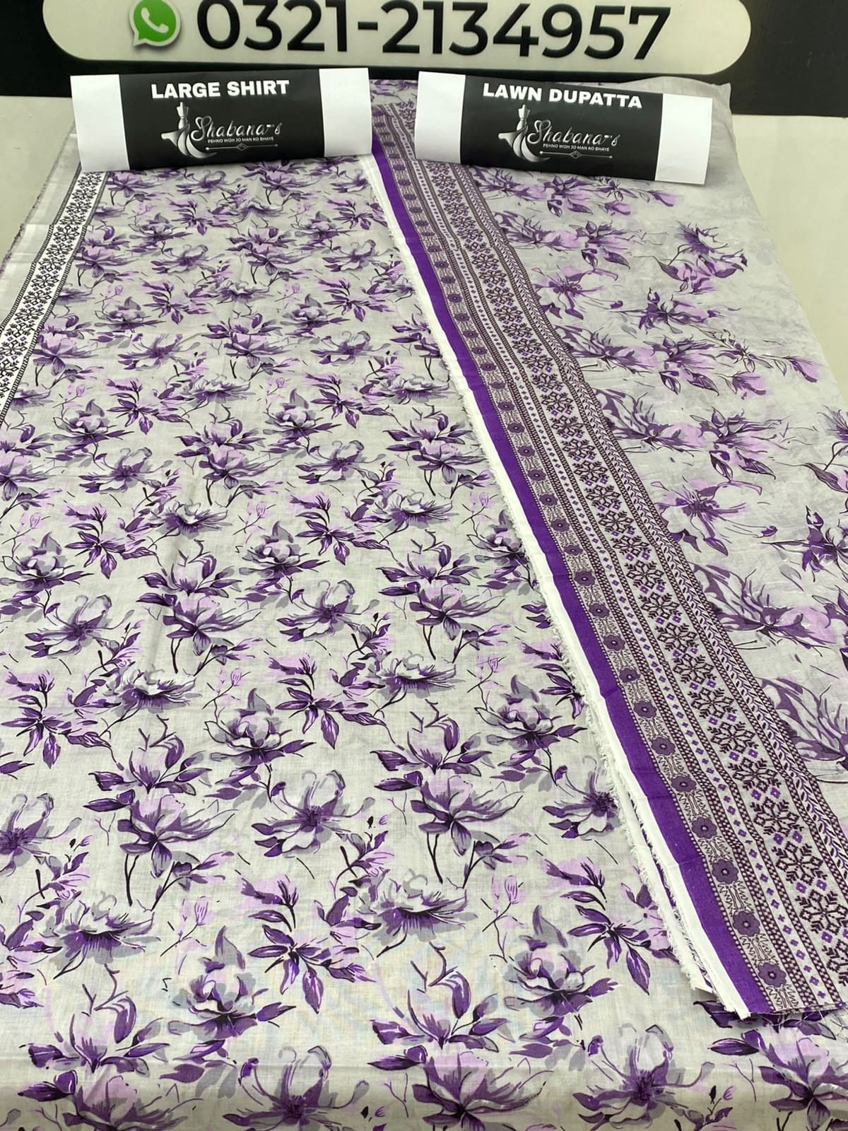 2-Piece Printed Lawn Shirt & Dupatta – Elegant Unstitched |Lawn Suit