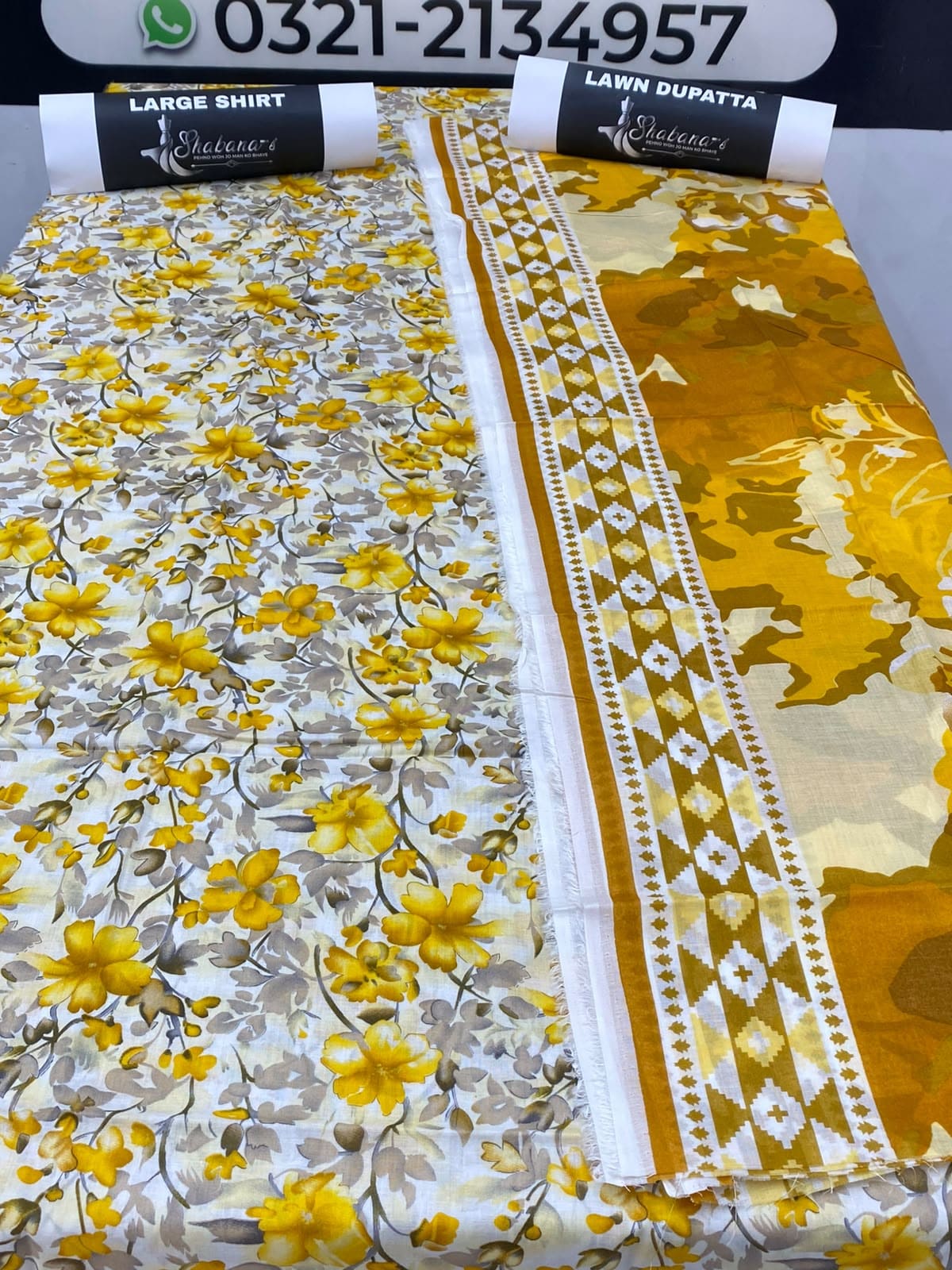 2-Piece Printed Lawn Shirt & Dupatta – Elegant Unstitched |Lawn Suit