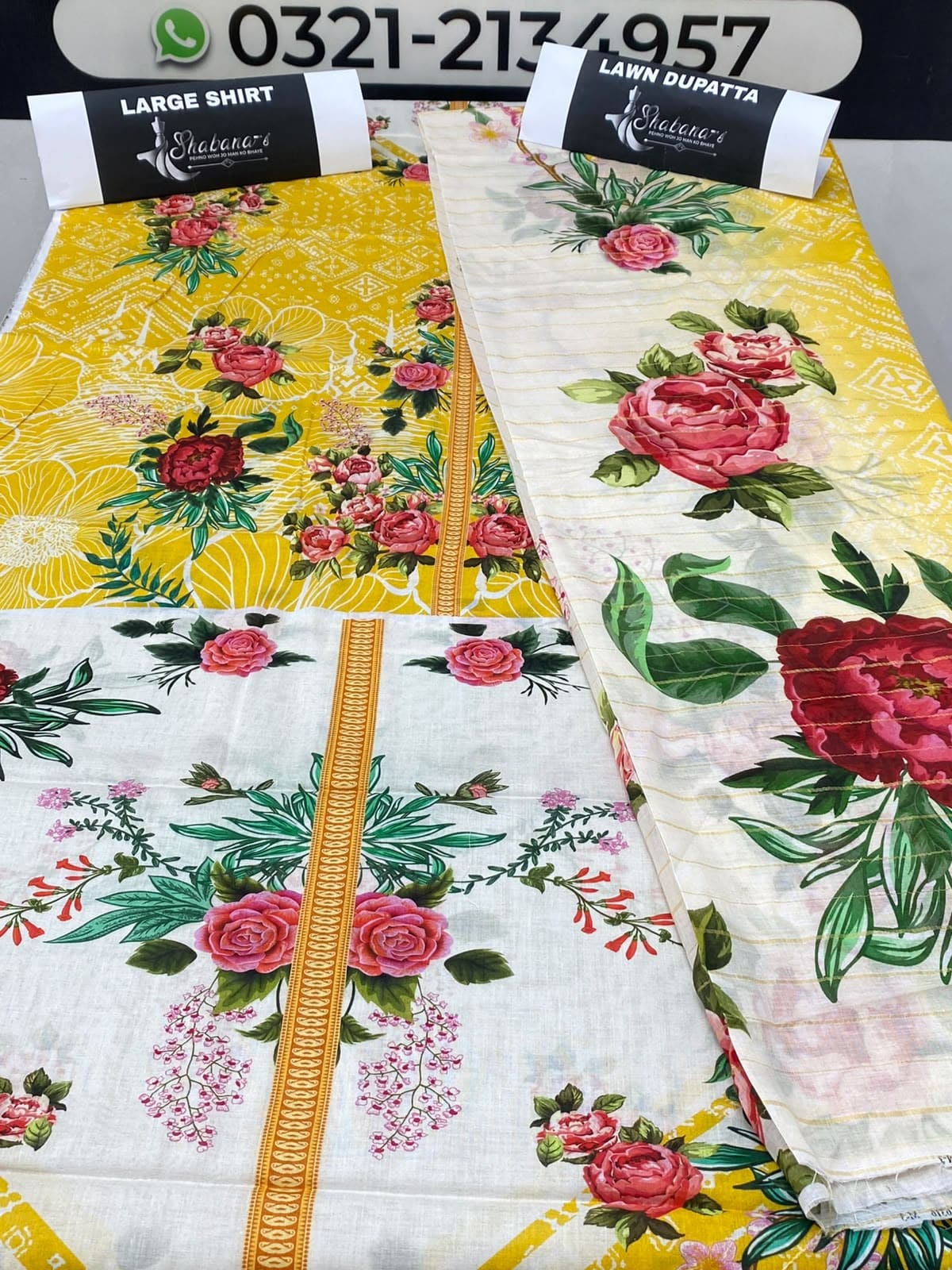 2-Piece Printed Lawn Shirt & Dupatta – Elegant Unstitched |Lawn Suit