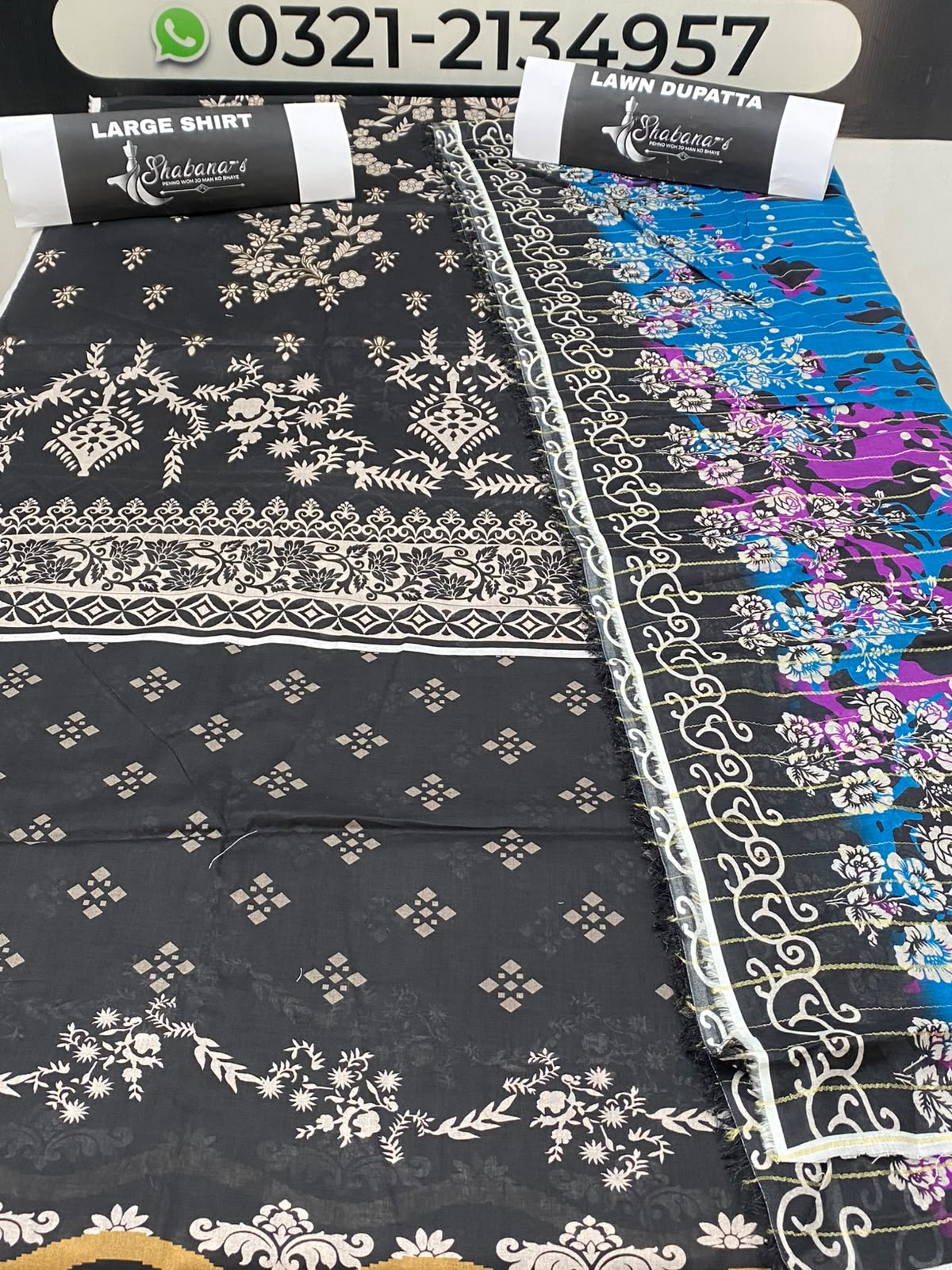 2-Piece Printed Lawn Shirt & Dupatta – Elegant Unstitched |Lawn Suit