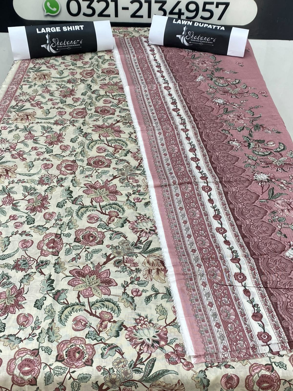 2-Piece Printed Lawn Shirt & Dupatta – Elegant Unstitched |Lawn Suit