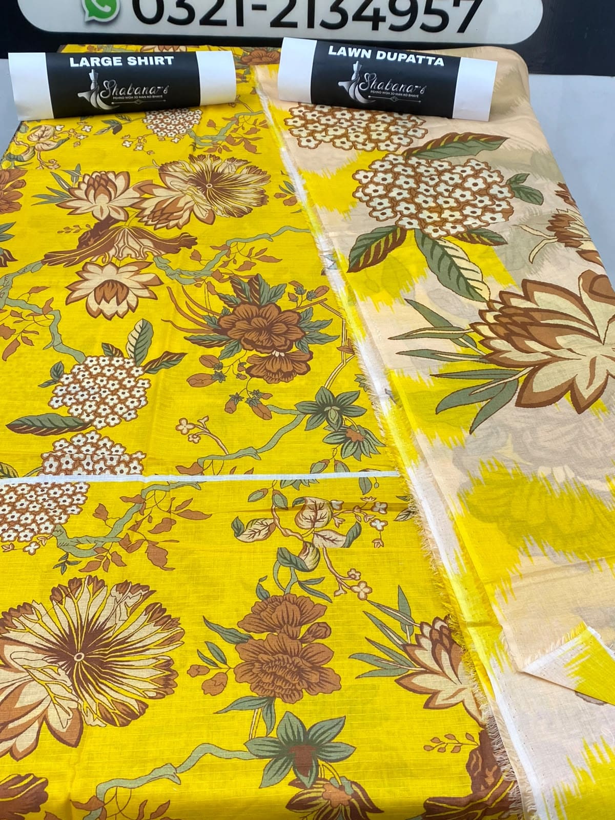 2-Piece Printed Lawn Shirt & Dupatta – Elegant Unstitched |Lawn Suit