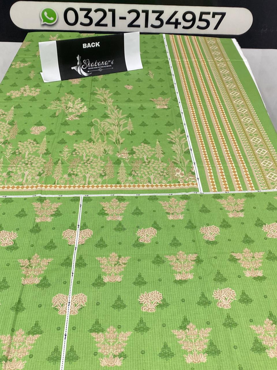 Asim Jofa 3-Piece Unstitched Lawn Suit with Chiffon Dupatta – Ladies Lawn Suit