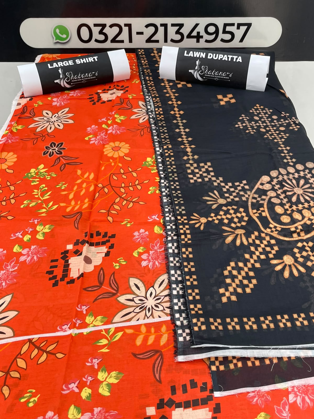 2-Piece Printed Lawn Shirt & Dupatta – Elegant Unstitched |Lawn Suit