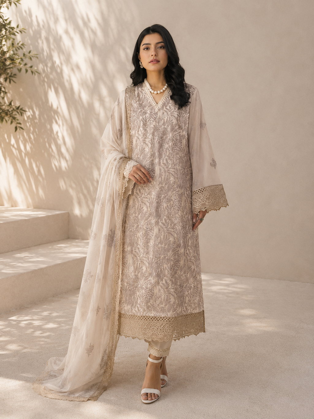 Bareeze Summer Collection Unstitched 3 Piece Embroidered Lawn Suit for Women