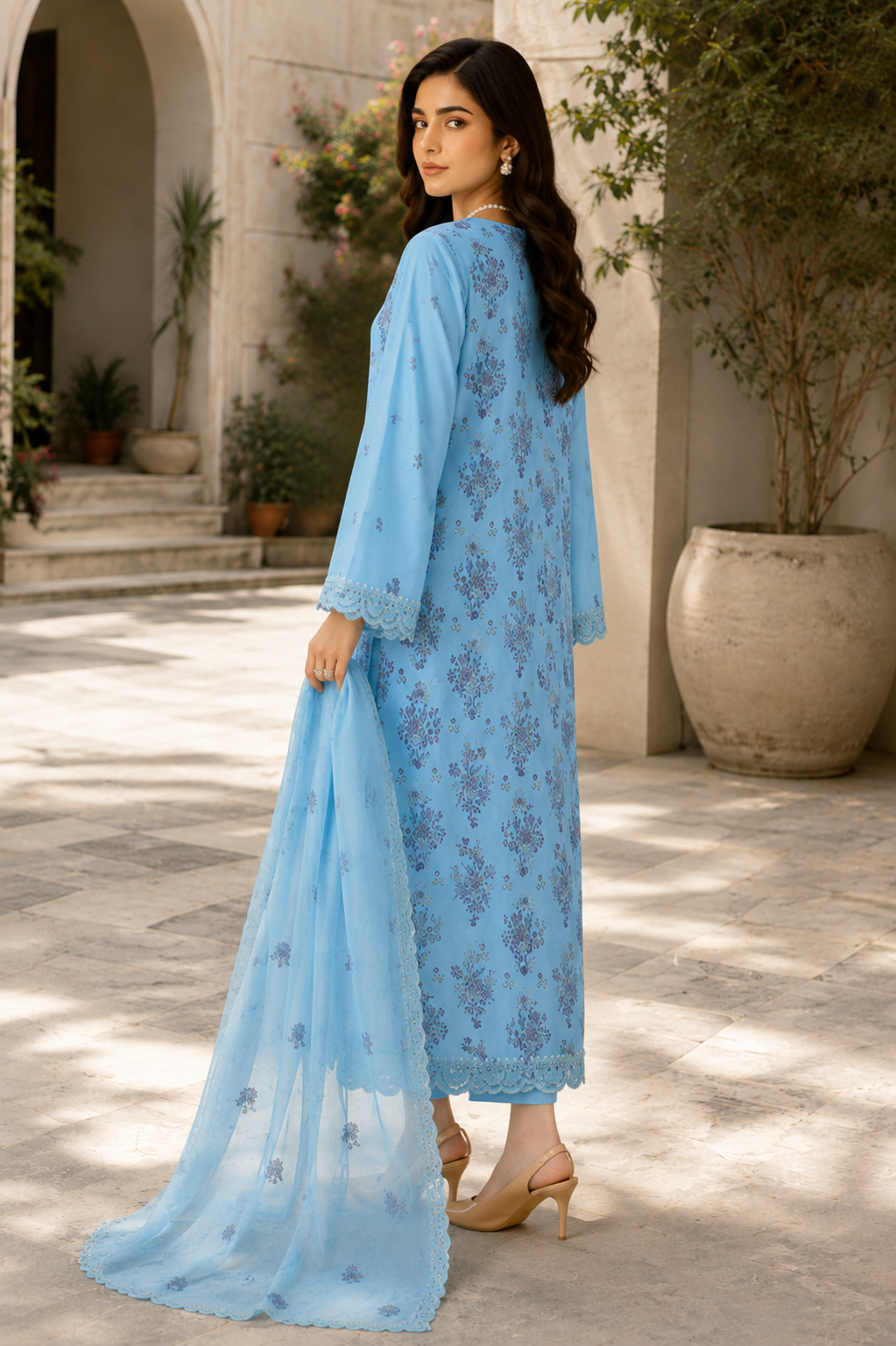 Bareeze Summer Collection Unstitched 3 Piece Embroidered Lawn Suit for Women