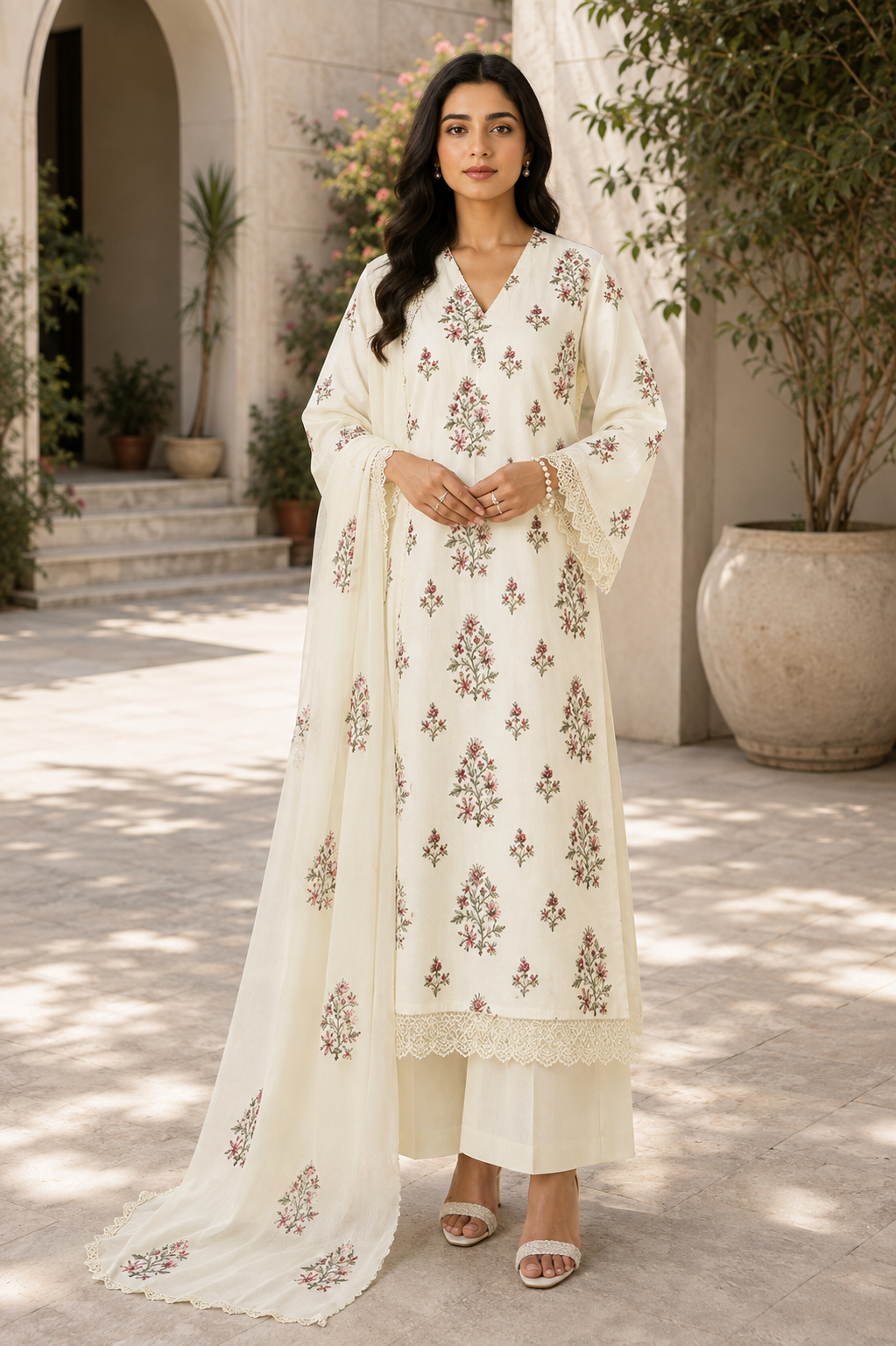 Bareeze Summer Collection Unstitched 3 Piece Embroidered Lawn Suit for Women