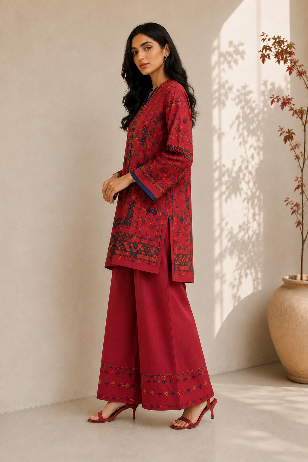 Alkaram Printed 2 Piece Unstitched Lawn Suit for Women | Printed Shirt & Trouser