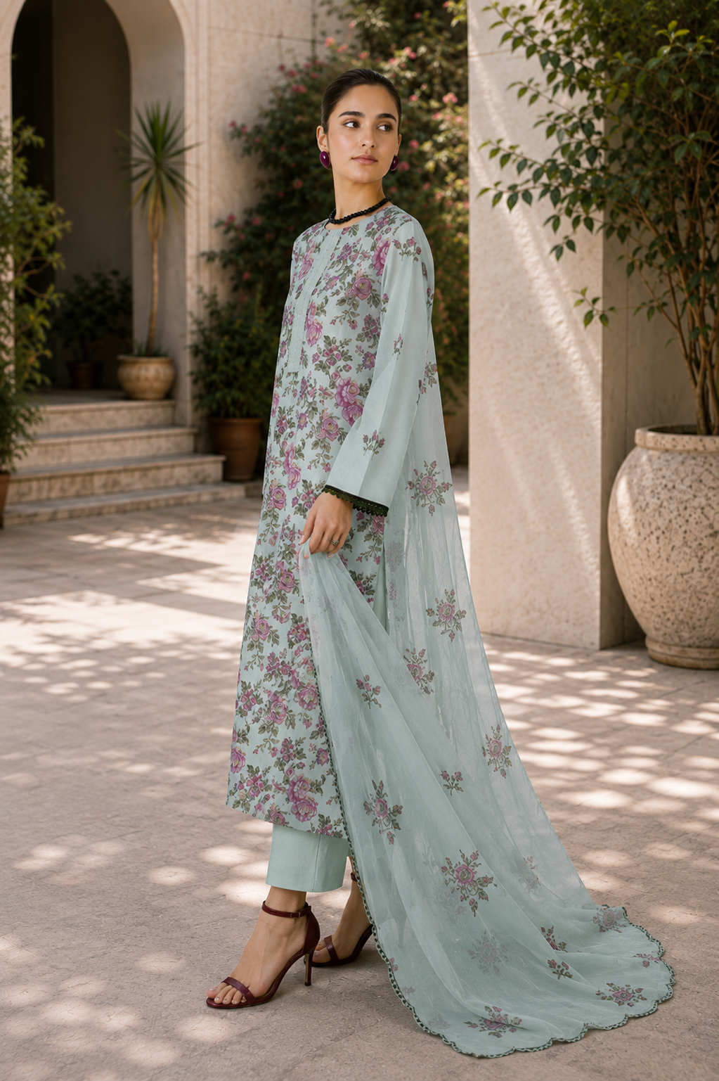 Bareeze Summer Collection Unstitched 3 Piece Embroidered Lawn Suit for Women