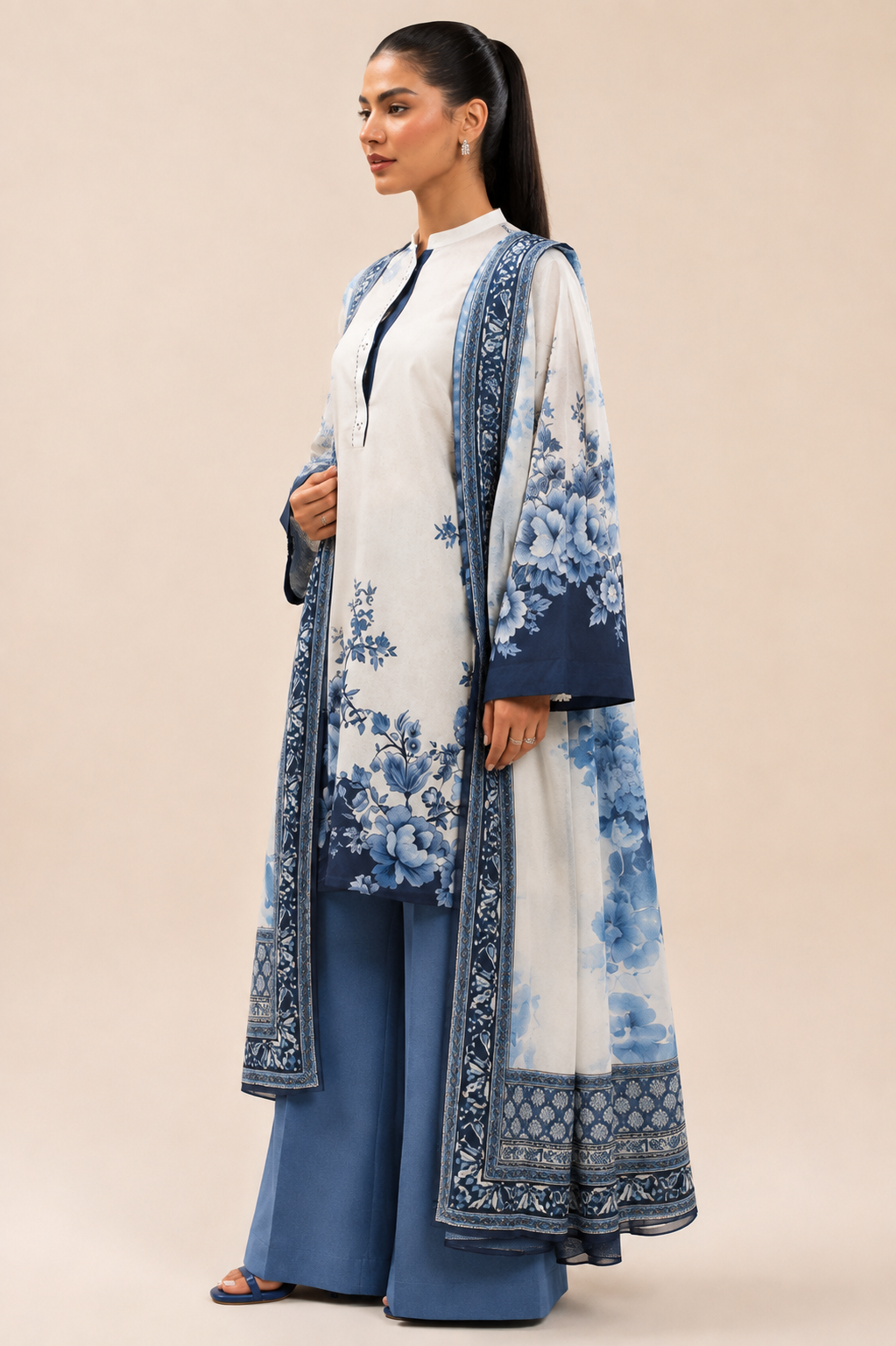 Beechtree Morbagh 3 Piece Printed Lawn Suit | Unstitched Lawn Collection
