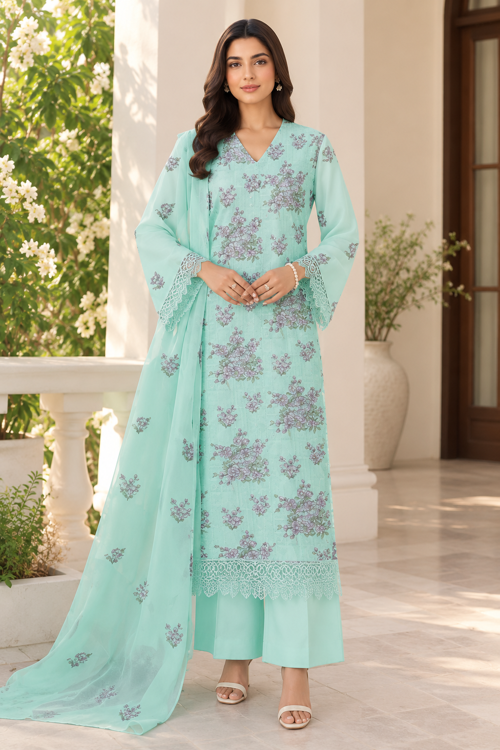 Bareeze Summer Collection Unstitched 3 Piece Embroidered Lawn Suit for Women