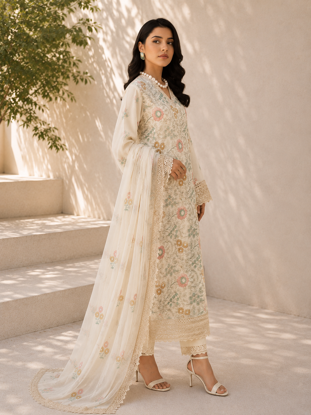 Bareeze Summer Collection Unstitched 3 Piece Embroidered Lawn Suit for Women