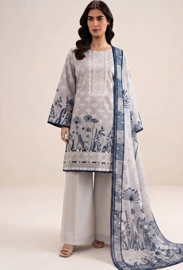 Beechtree Morbagh 3 Piece Printed Lawn Suit | Unstitched Lawn Collection