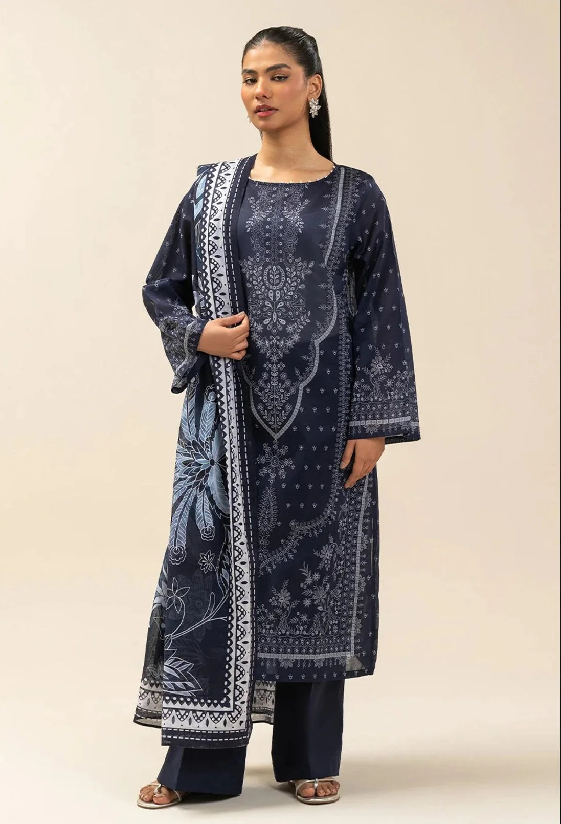 Beechtree Morbagh 3 Piece Printed Lawn Suit | Unstitched Lawn Collection