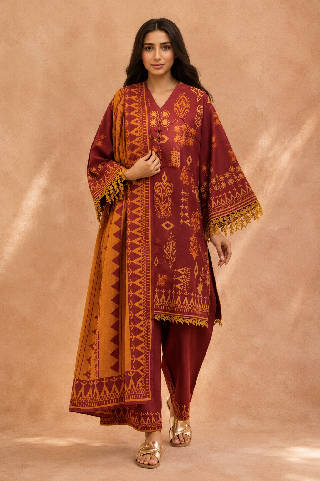 Bonanza Satrangi 3-Piece Digital Printed Lawn Suit – Unstitched Shirt, Dupatta & Trouser