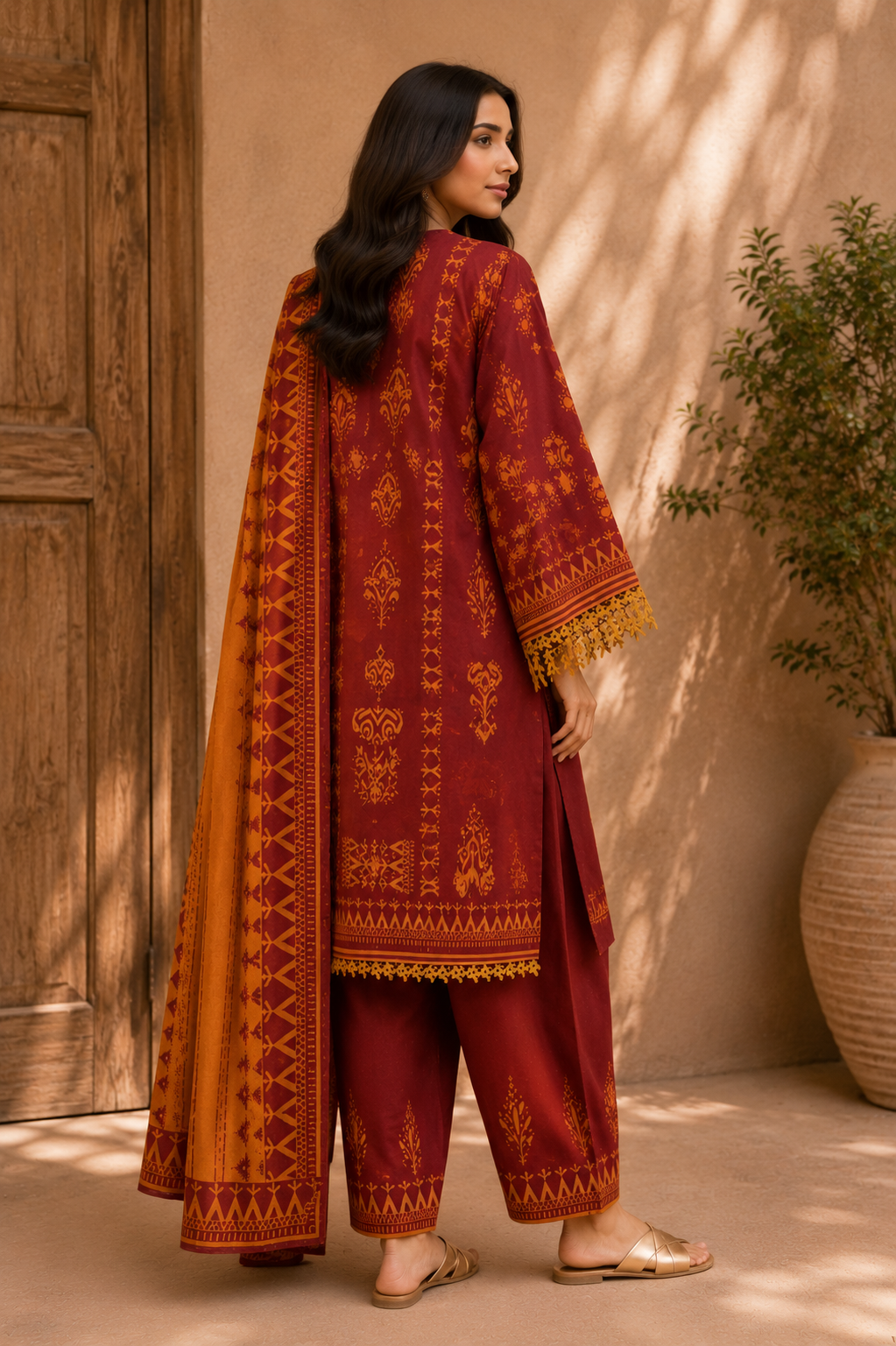 Bonanza Satrangi 3-Piece Digital Printed Lawn Suit – Unstitched Shirt, Dupatta & Trouser
