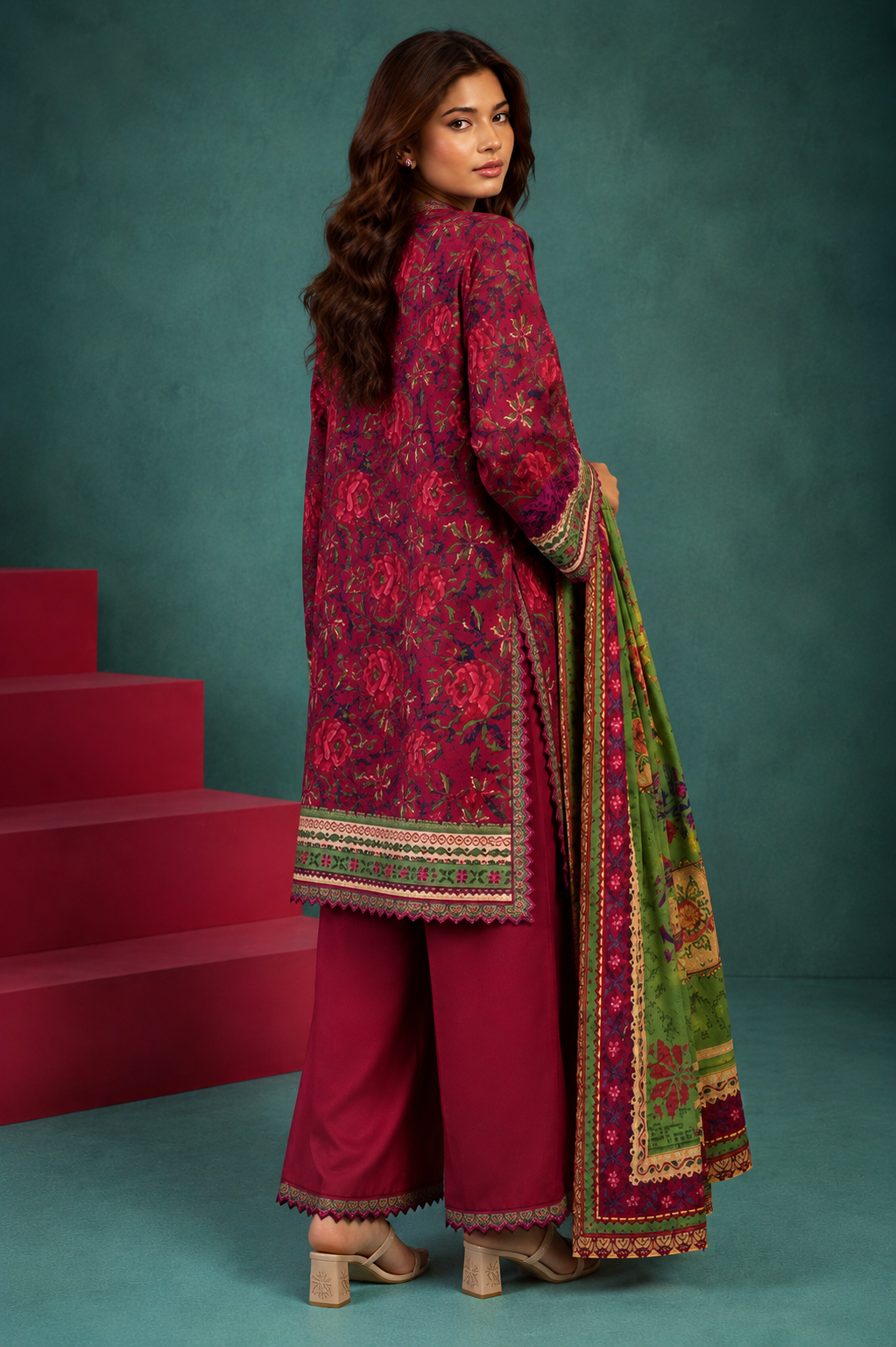 Bonanza Satrangi 3-Piece Digital Printed Lawn Suit – Unstitched Shirt, Dupatta & Trouser