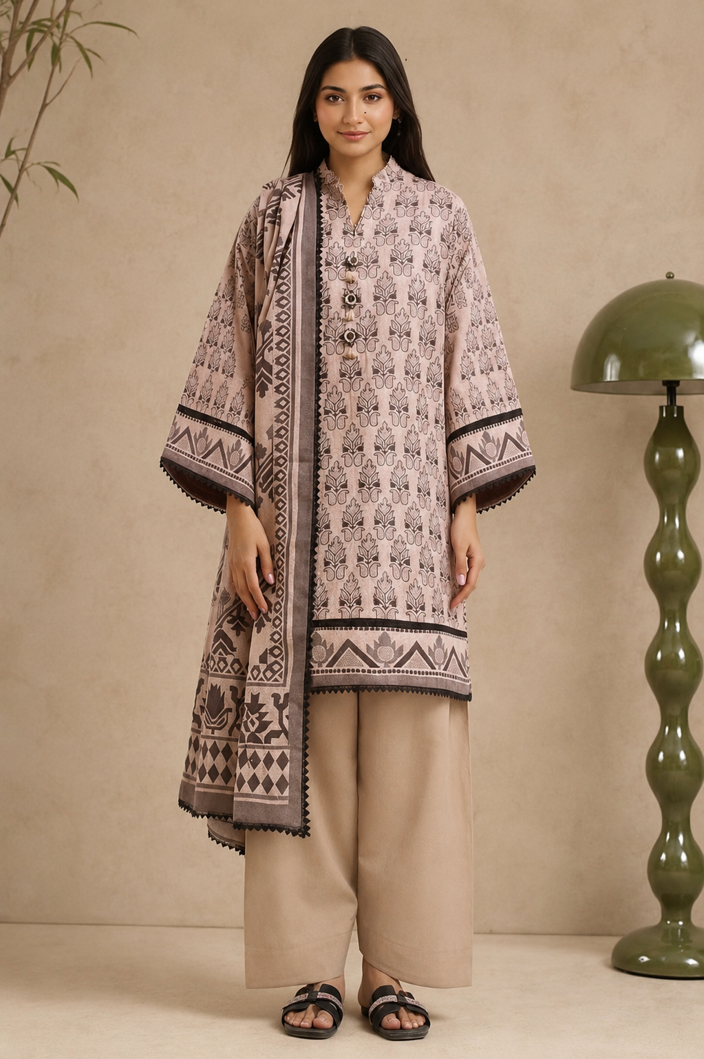 Bonanza Satrangi 3-Piece Digital Printed Lawn Suit – Unstitched Shirt, Dupatta & Trouser