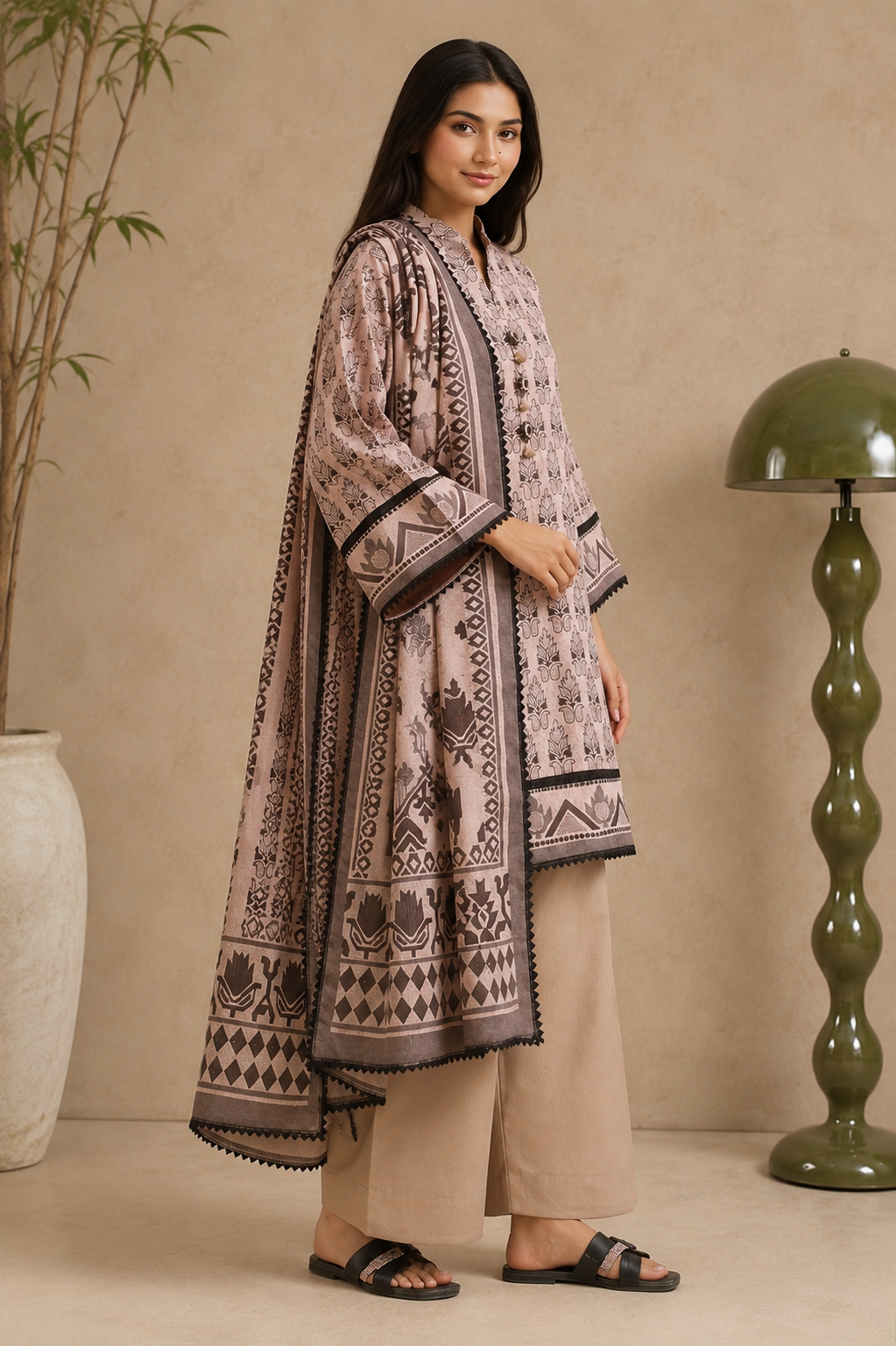 Bonanza Satrangi 3-Piece Digital Printed Lawn Suit – Unstitched Shirt, Dupatta & Trouser