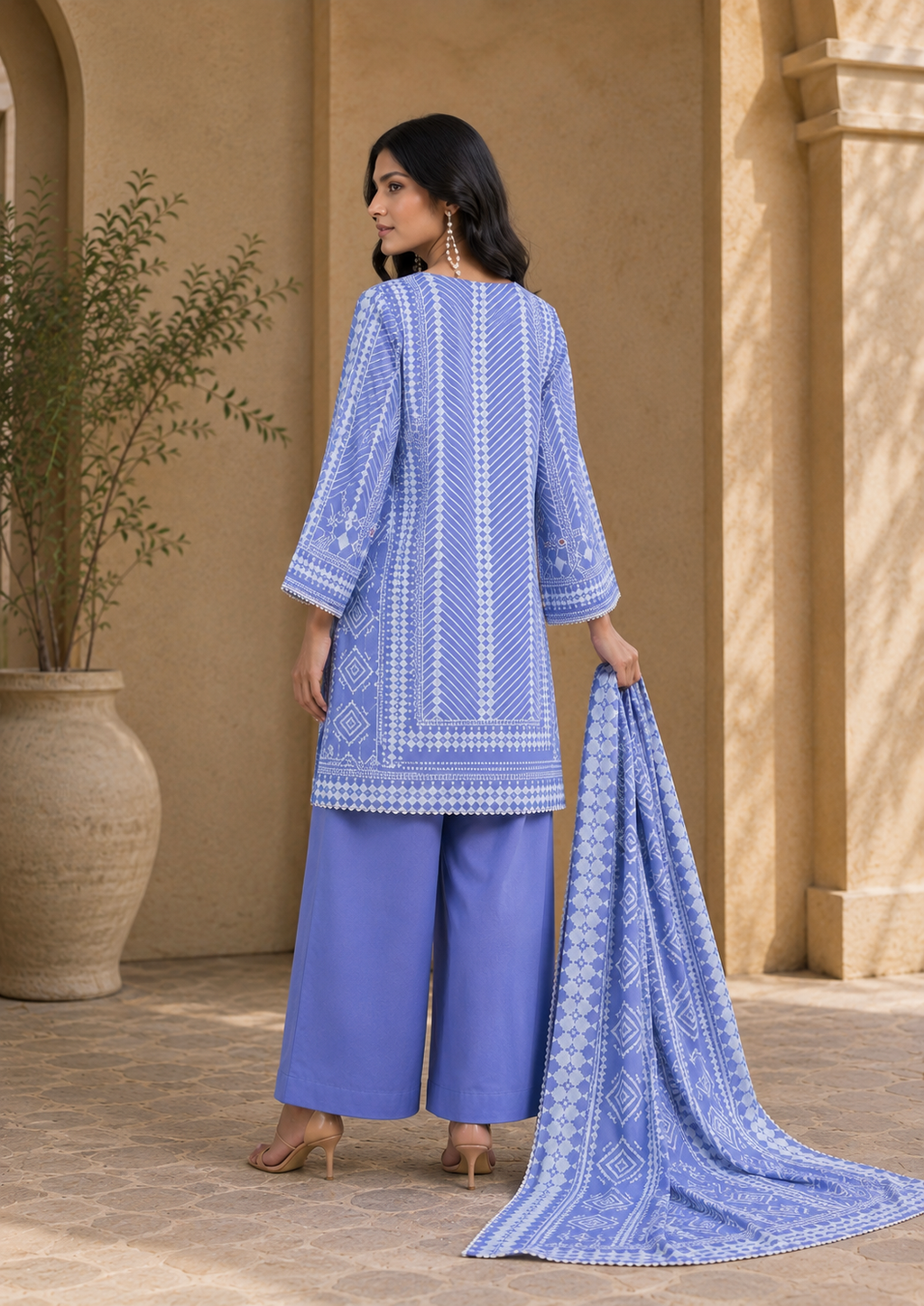Bonanza Satrangi 3-Piece Digital Printed Lawn Suit – Unstitched Shirt, Dupatta & Trouser