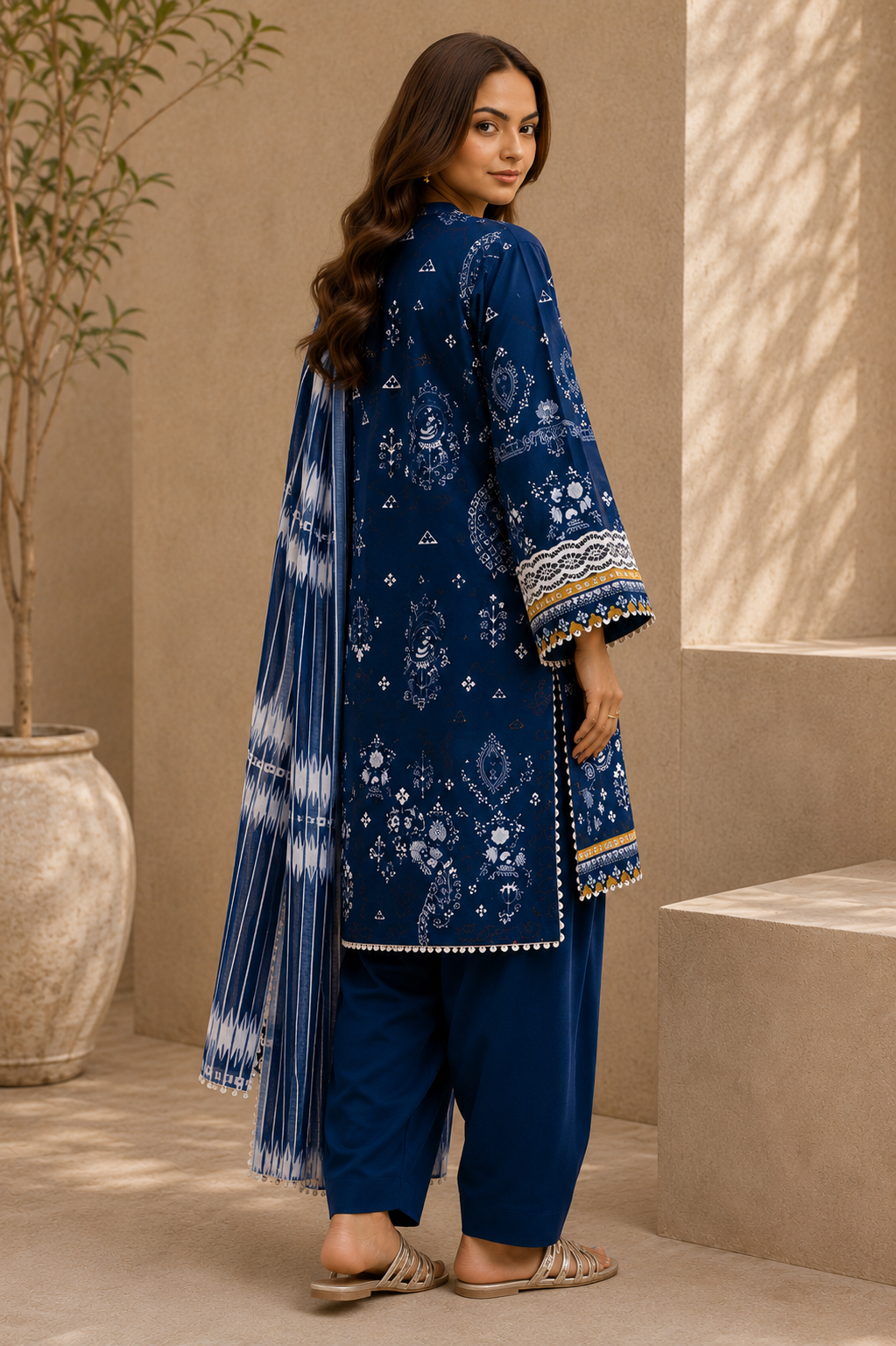 Bonanza Satrangi 3-Piece Digital Printed Lawn Suit – Unstitched Shirt, Dupatta & Trouser
