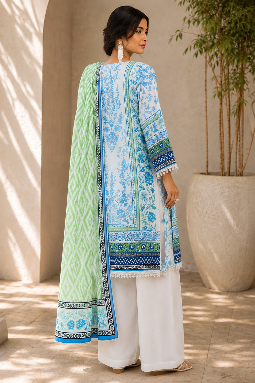Bonanza Satrangi 3-Piece Digital Printed Lawn Suit – Unstitched Shirt, Dupatta & Trouser