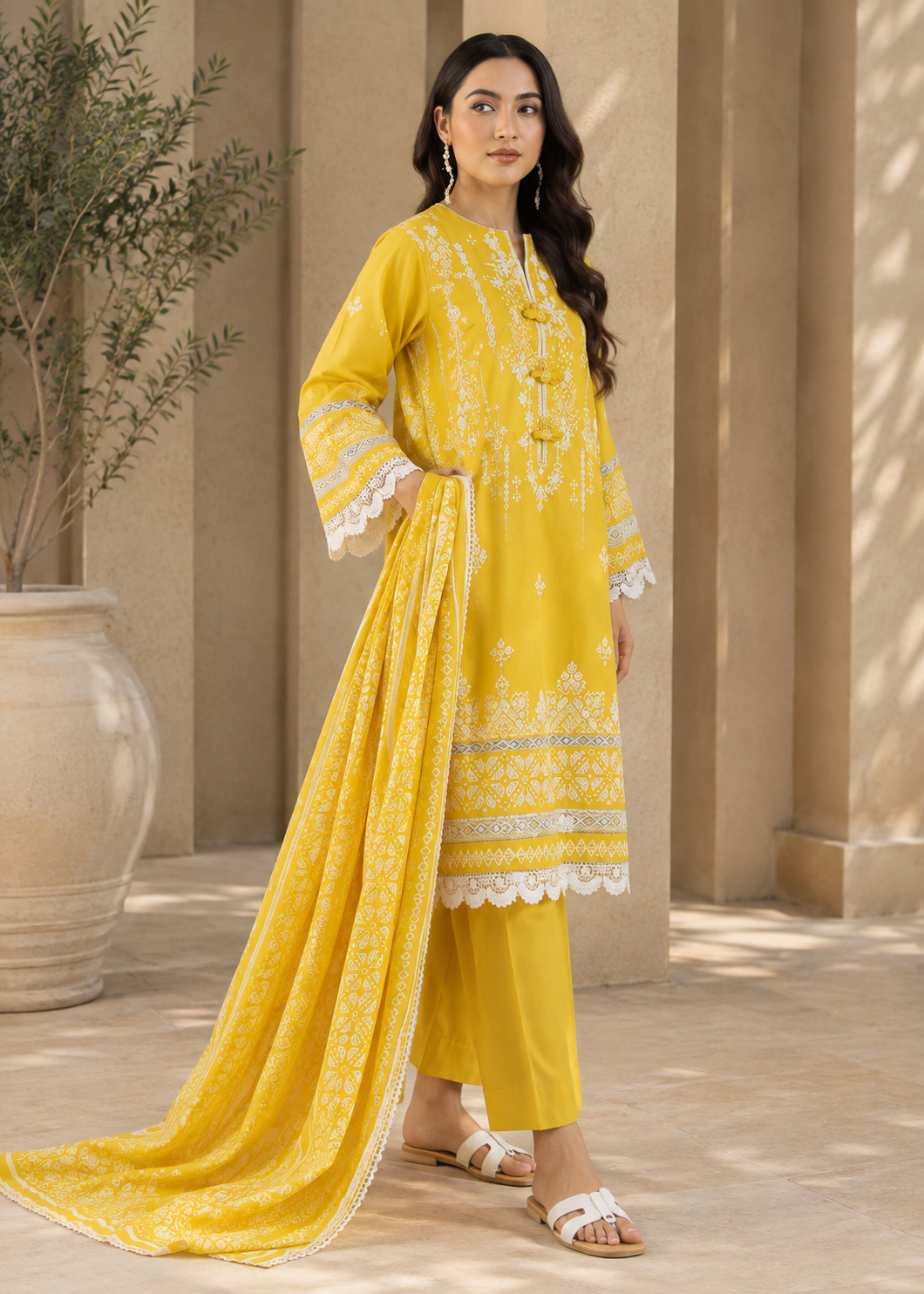 Bonanza Satrangi 3-Piece Digital Printed Lawn Suit – Unstitched Shirt, Dupatta & Trouser