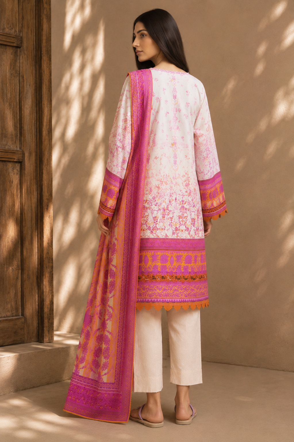 Bonanza Satrangi 3-Piece Digital Printed Lawn Suit – Unstitched Shirt, Dupatta & Trouser