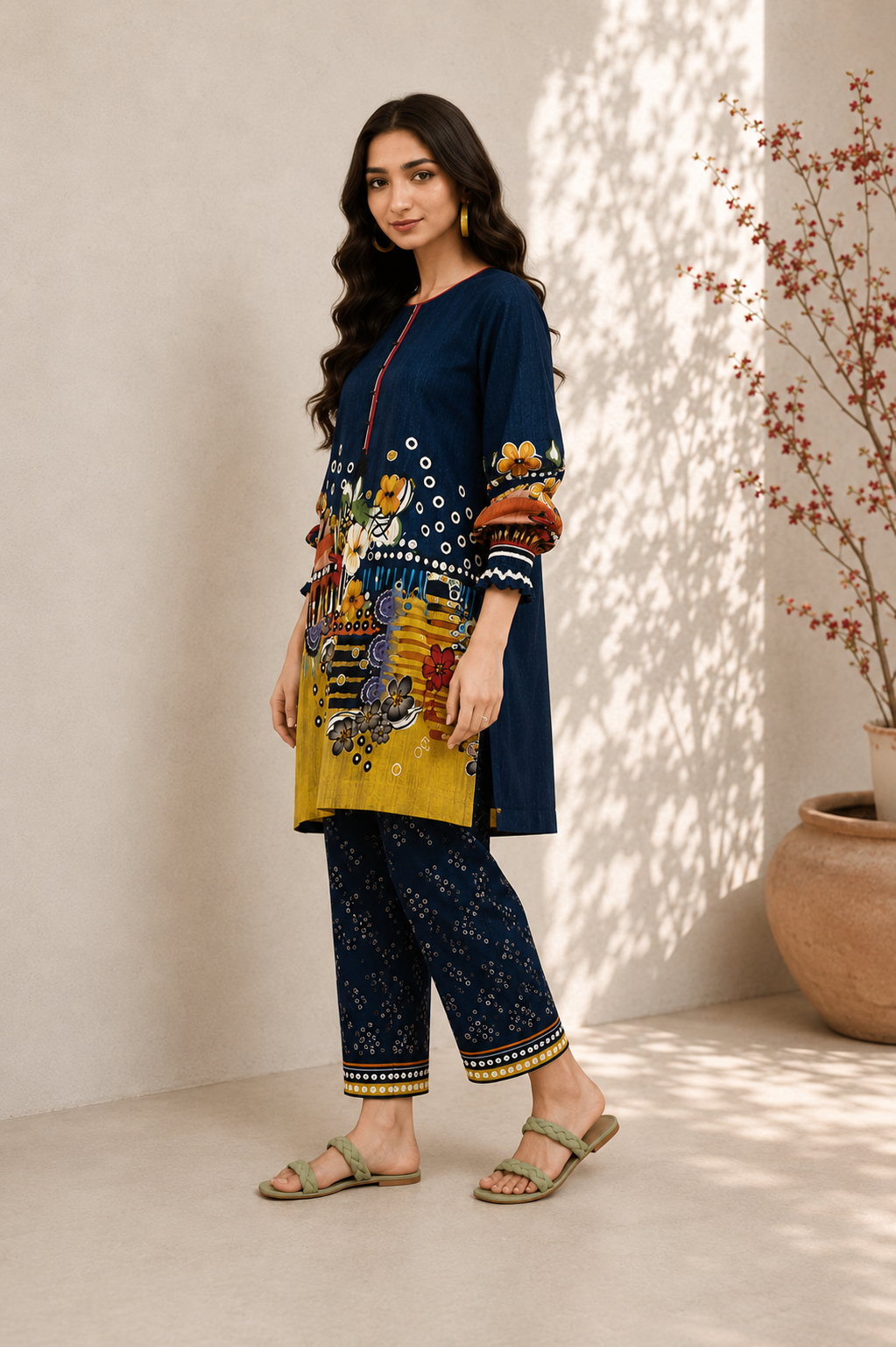 Alkaram Printed 2 Piece Unstitched Lawn Suit for Women | Printed Shirt & Trouser